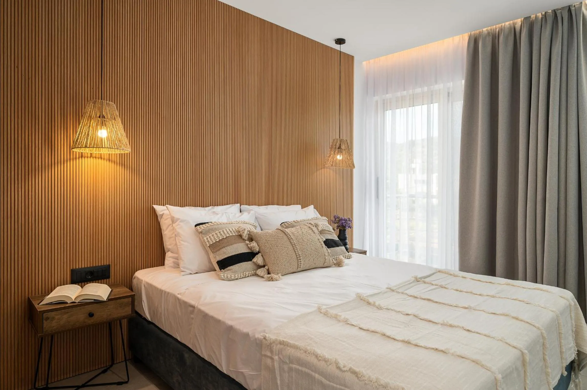 Bed in Milatos Seaside Suites