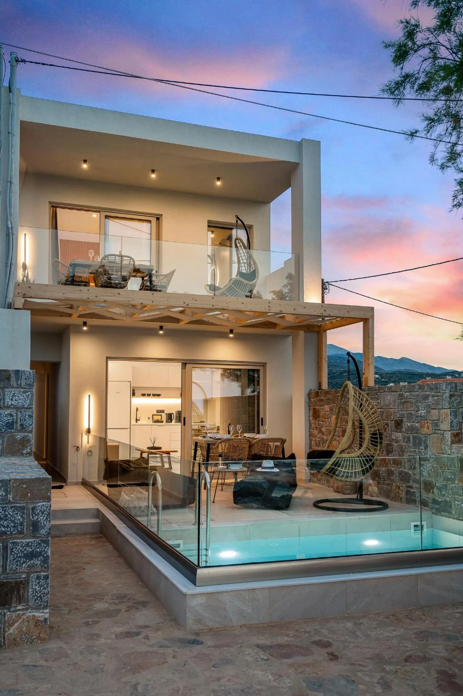 Patio in Milatos Seaside Suites