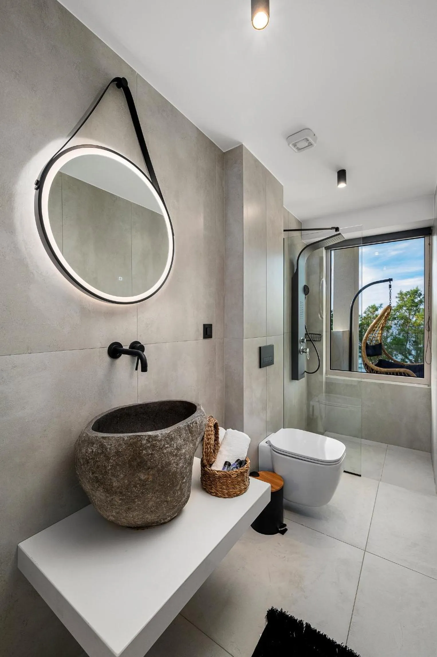 Shower in Milatos Seaside Suites