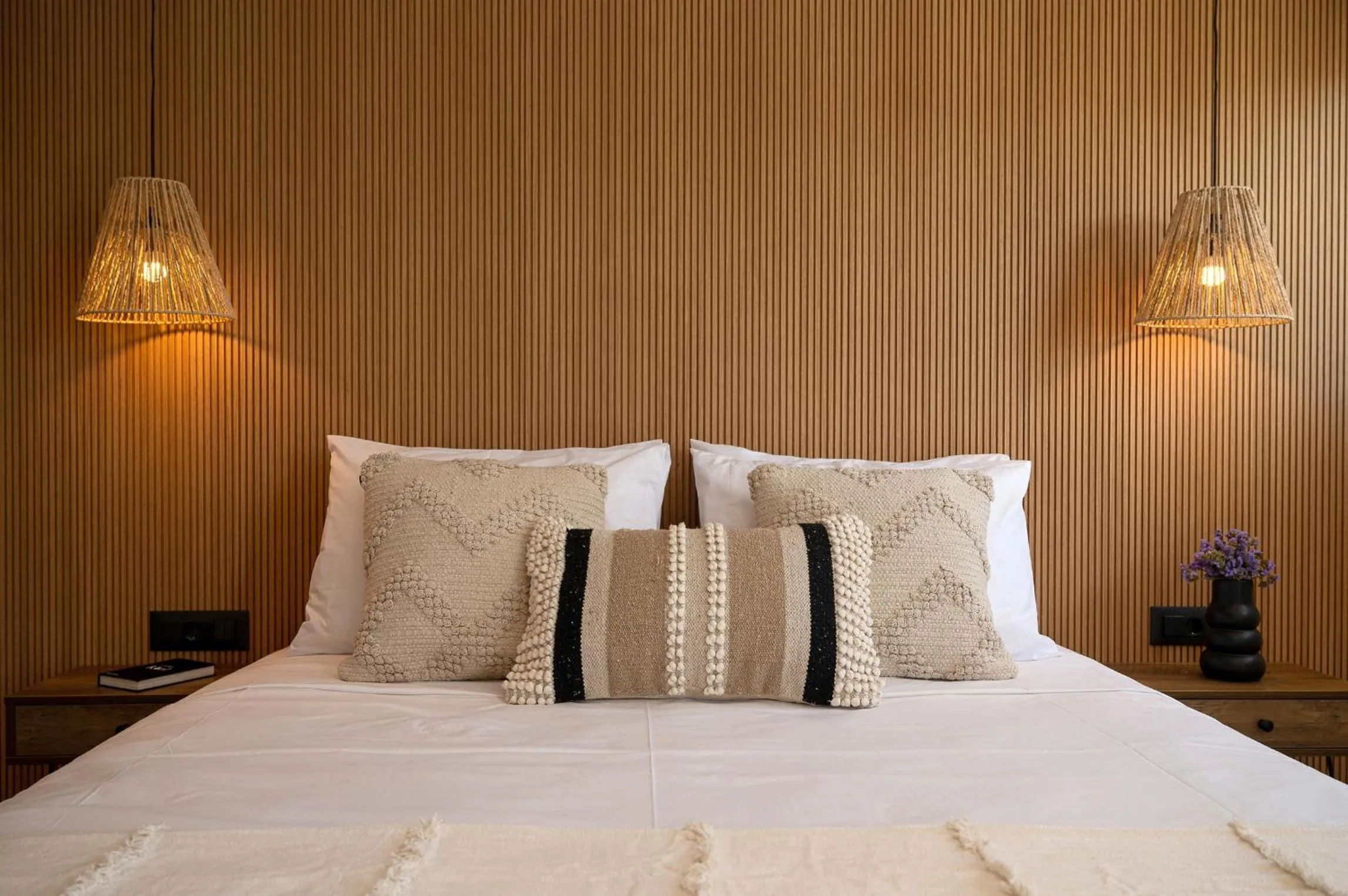 Bed in Milatos Seaside Suites