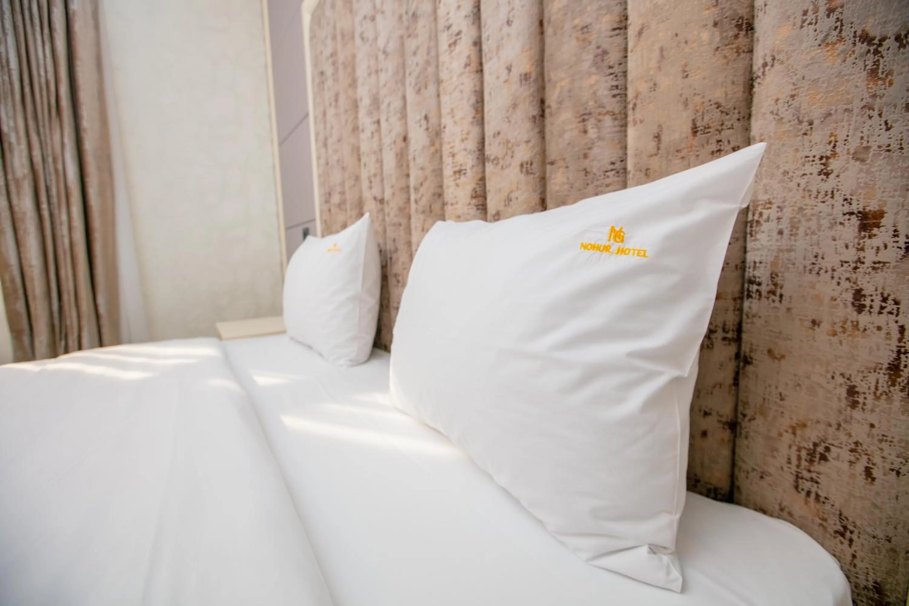 Bed in Nohur Hotel Gabala