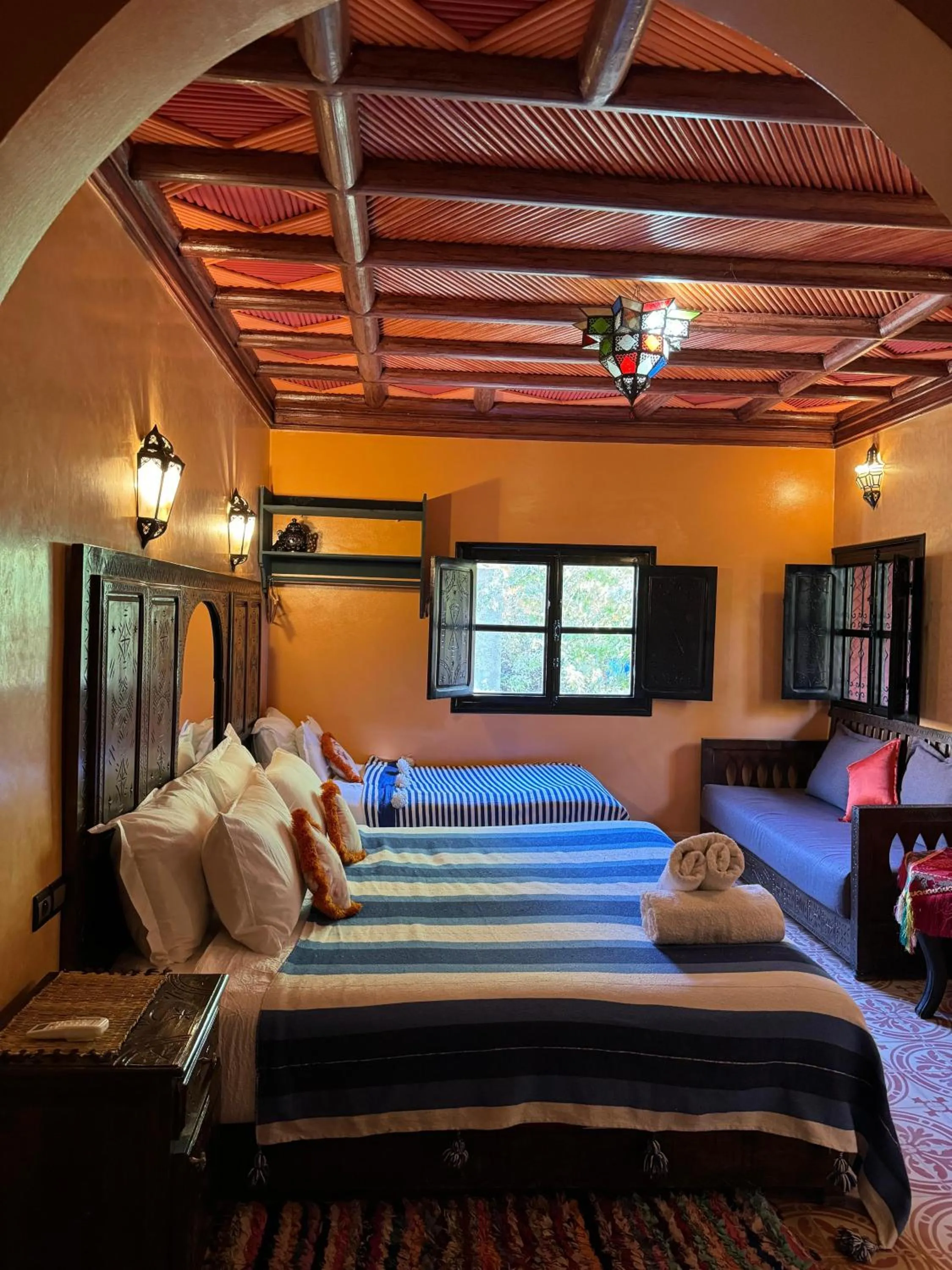 Bed in Riad Jnane Imlil