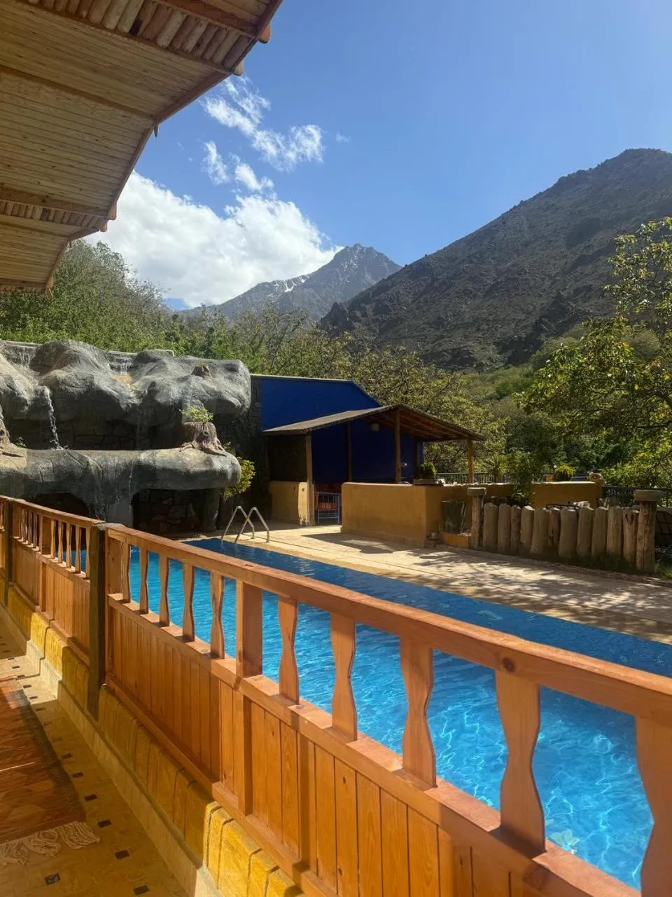 Pool view in Riad Jnane Imlil