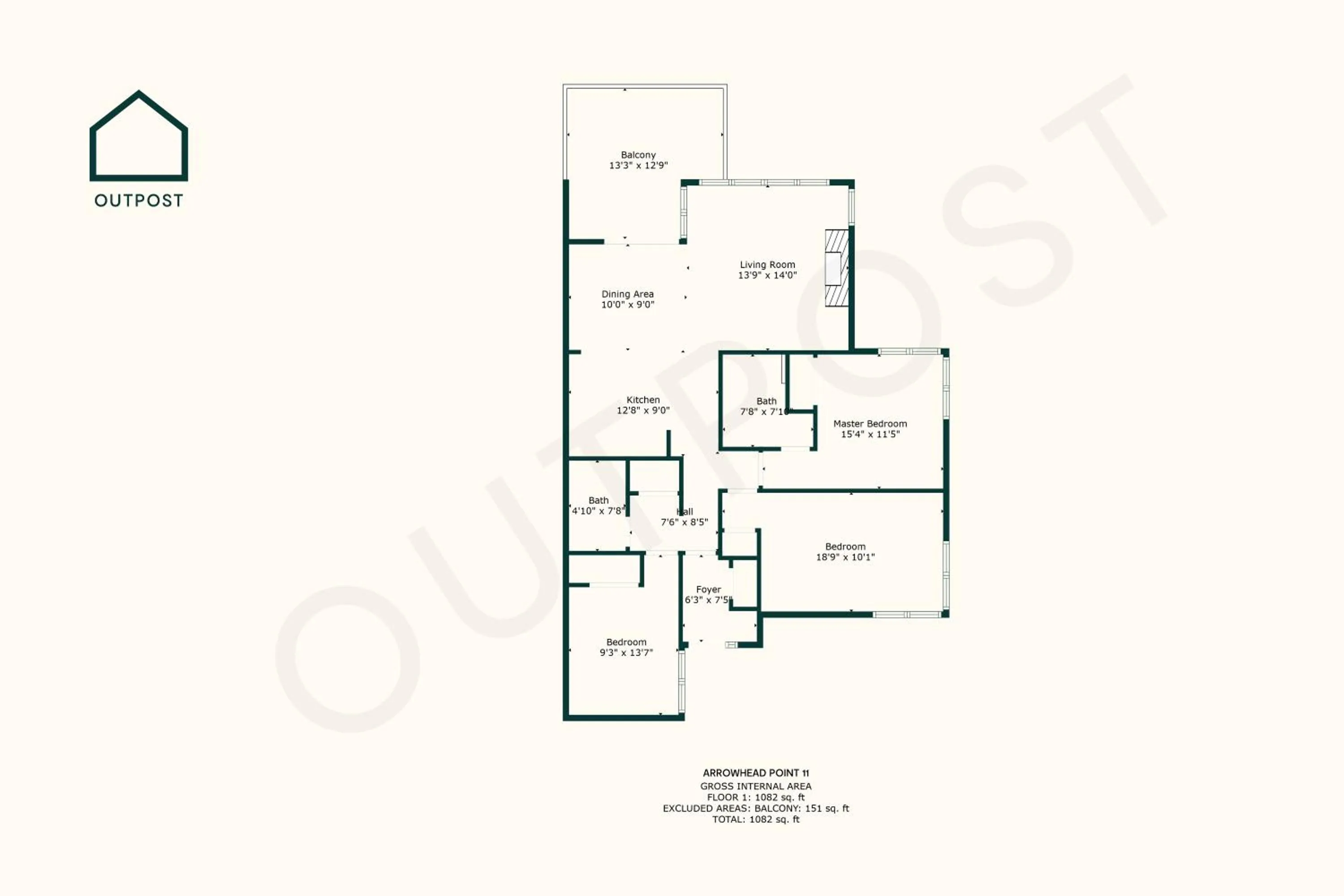 Floor plan in Arrowhead Point by Outpost Whistler