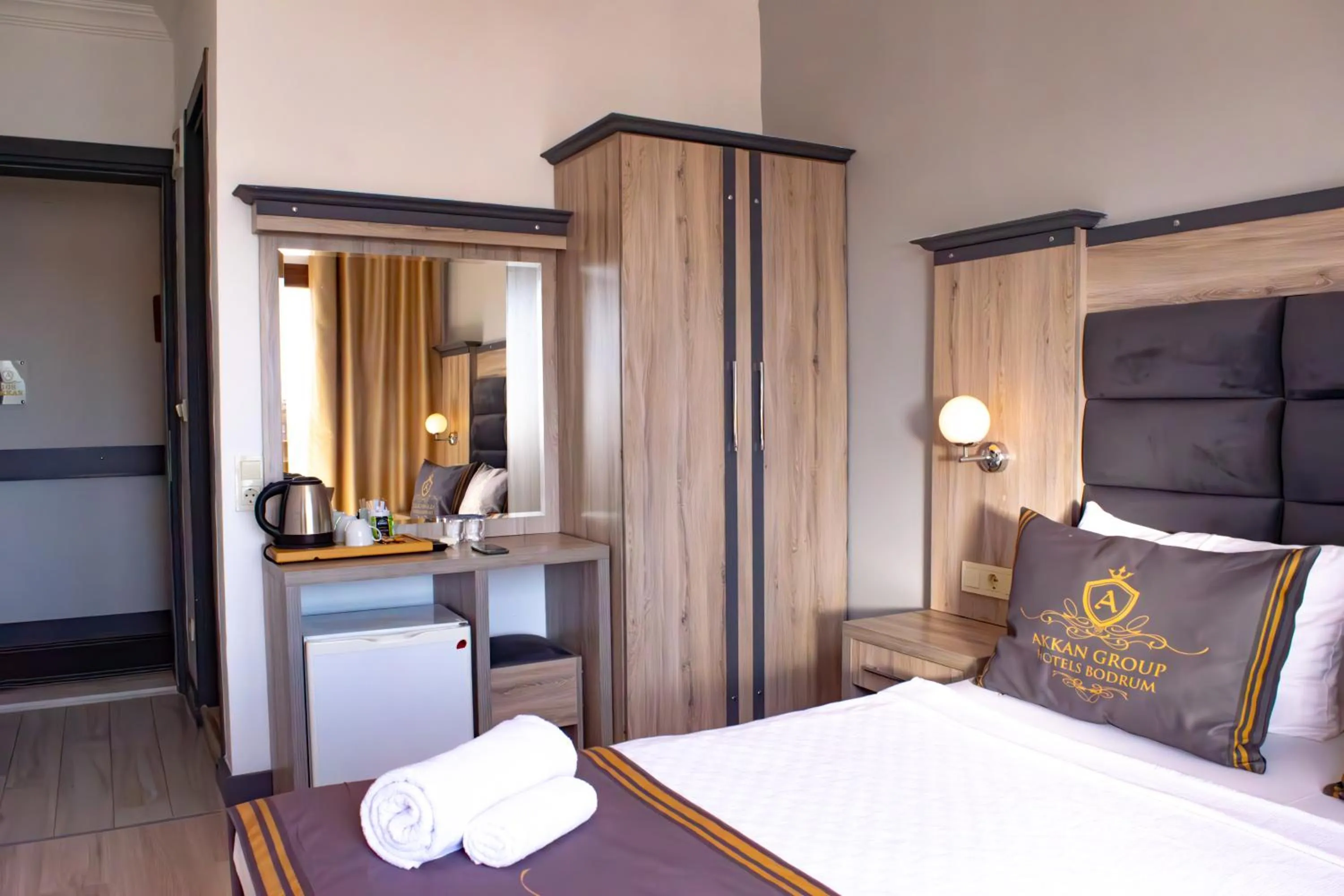 Bed in Akkan Beach Hotel