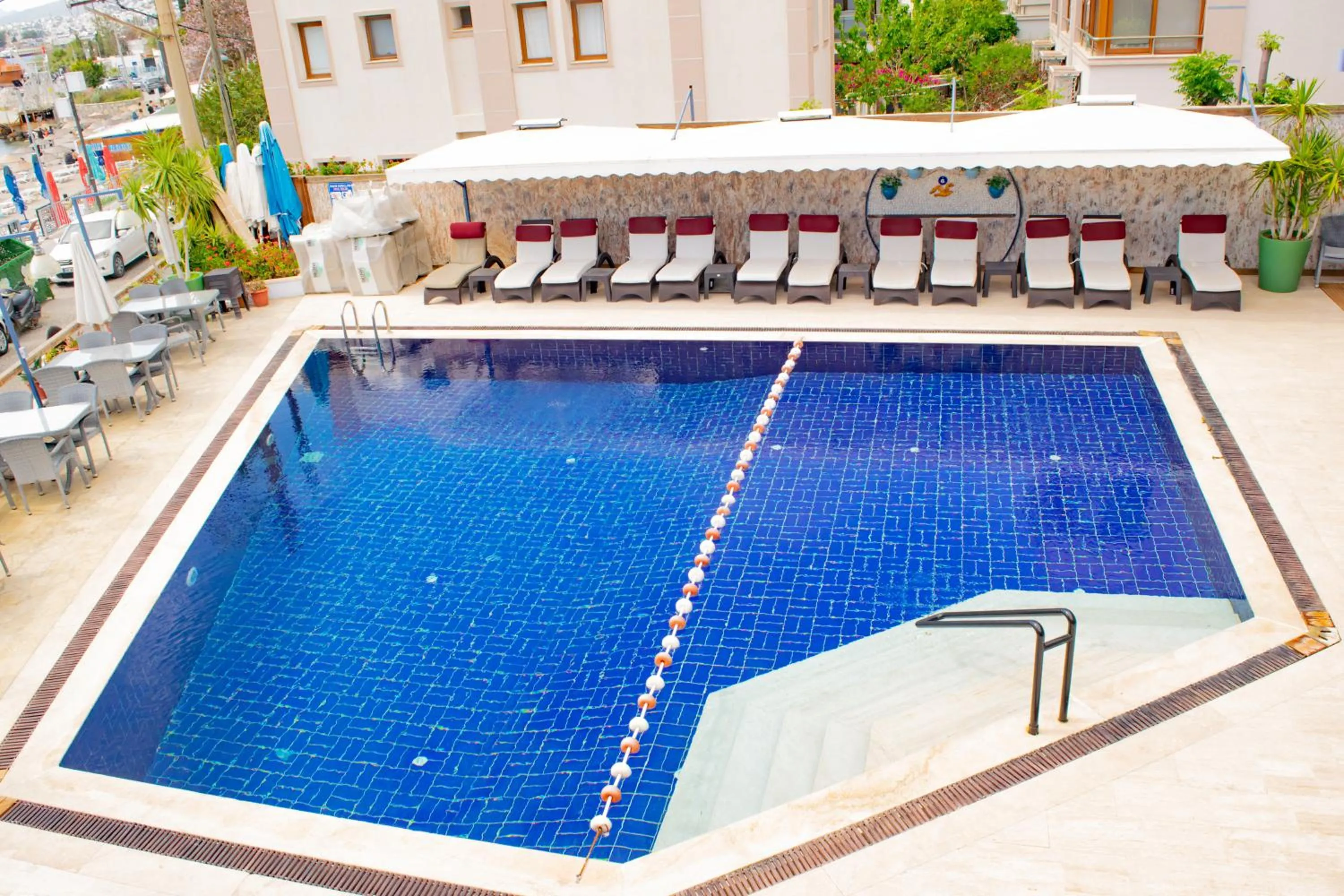 Pool view in Akkan Beach Hotel