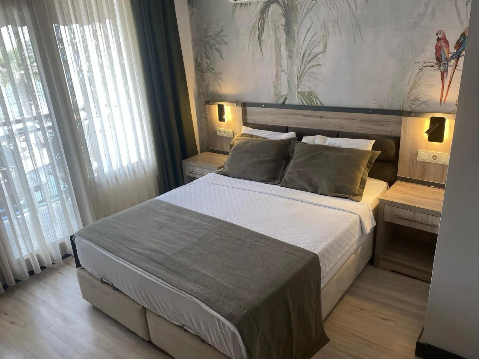 Bed in Akkan Beach Hotel