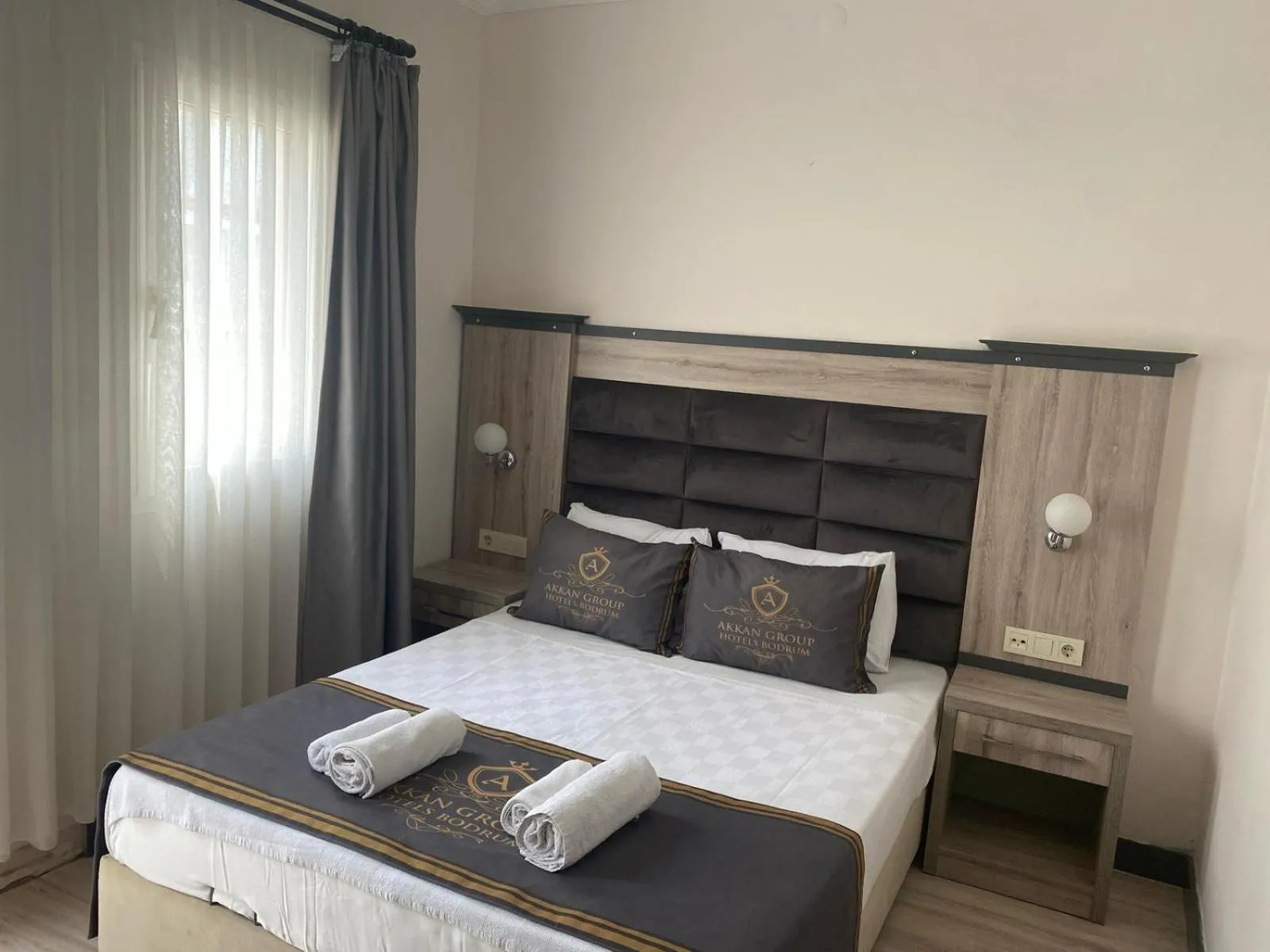 Bed in Akkan Beach Hotel