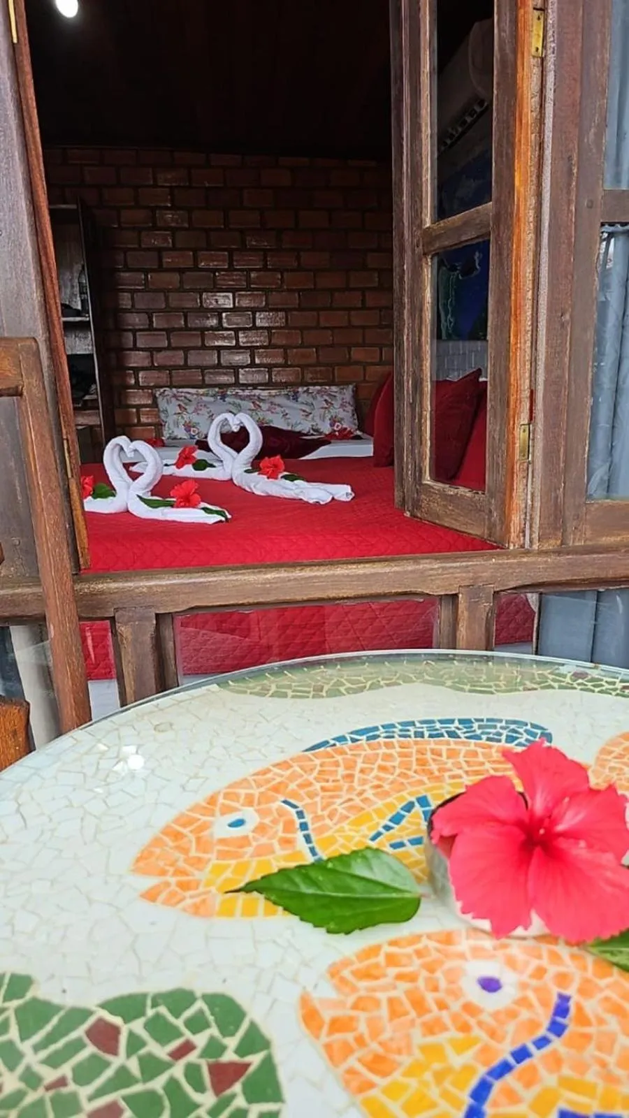 Balcony/Terrace, Bed in Pousada Capim Açu