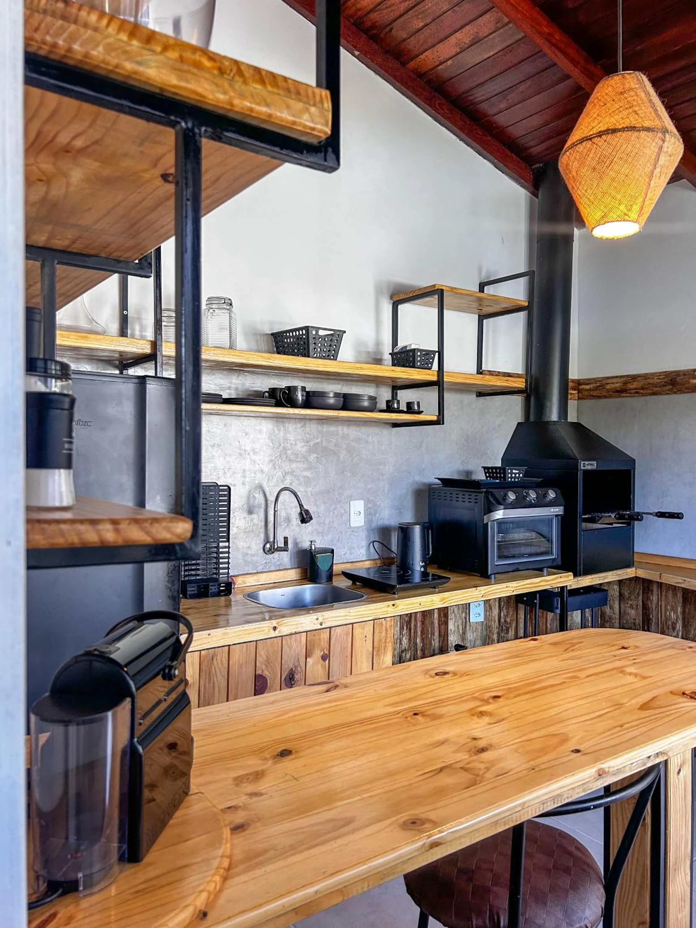 Kitchen or kitchenette in Pousada Xaxá