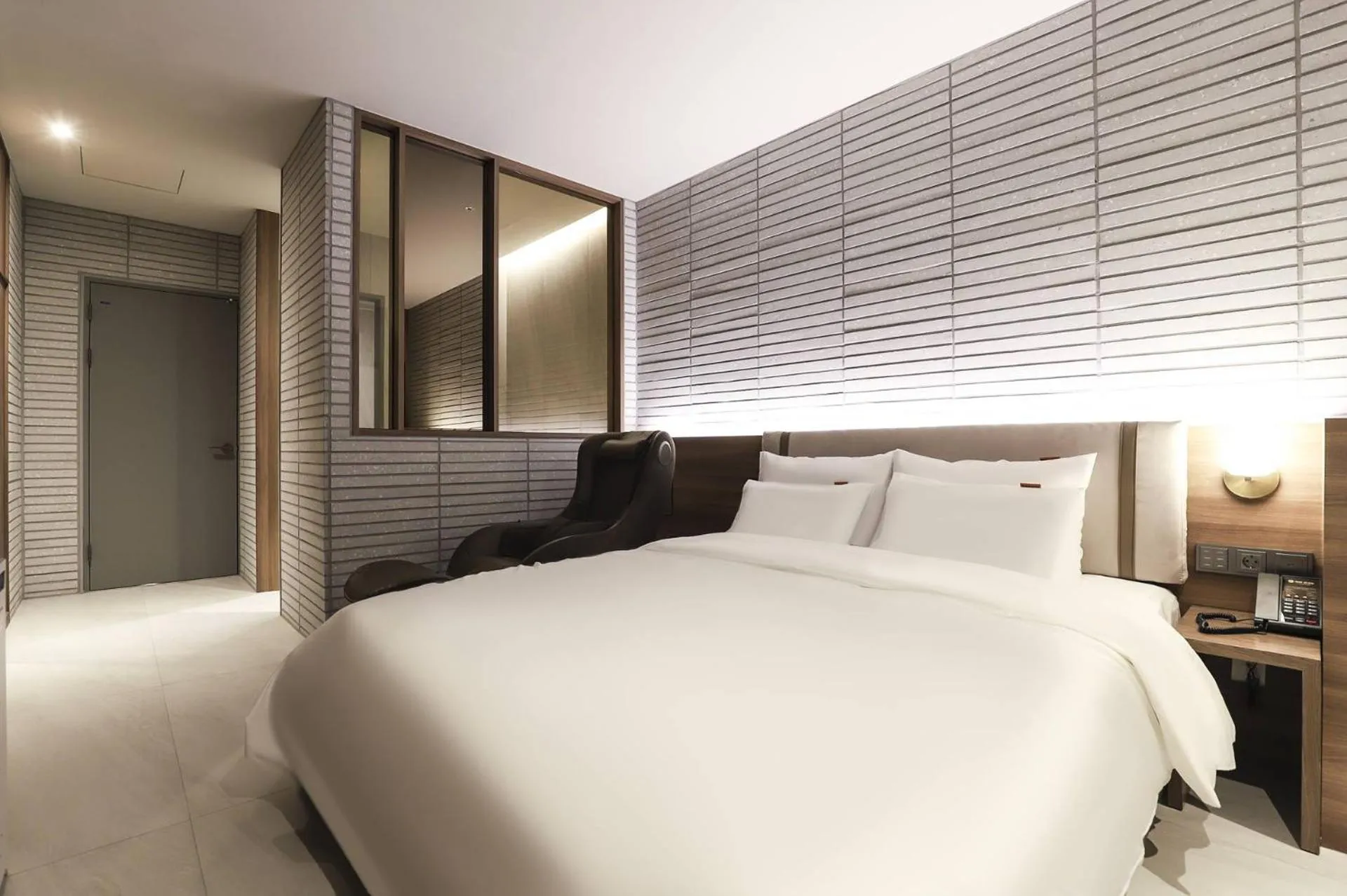 Bed in Wonju Brown Dot Hotel Corporate city