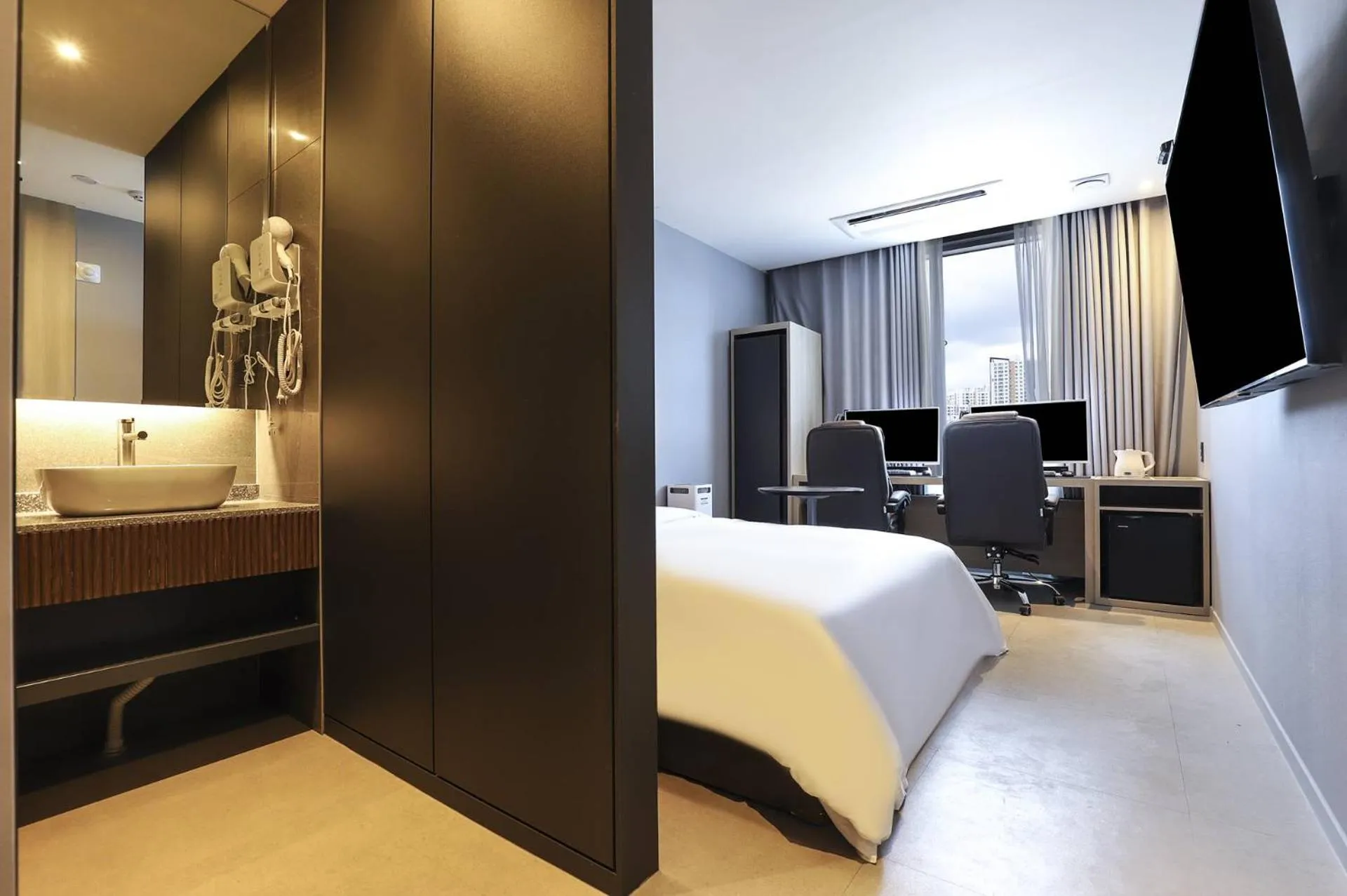 Bed in Wonju Brown Dot Hotel Corporate city