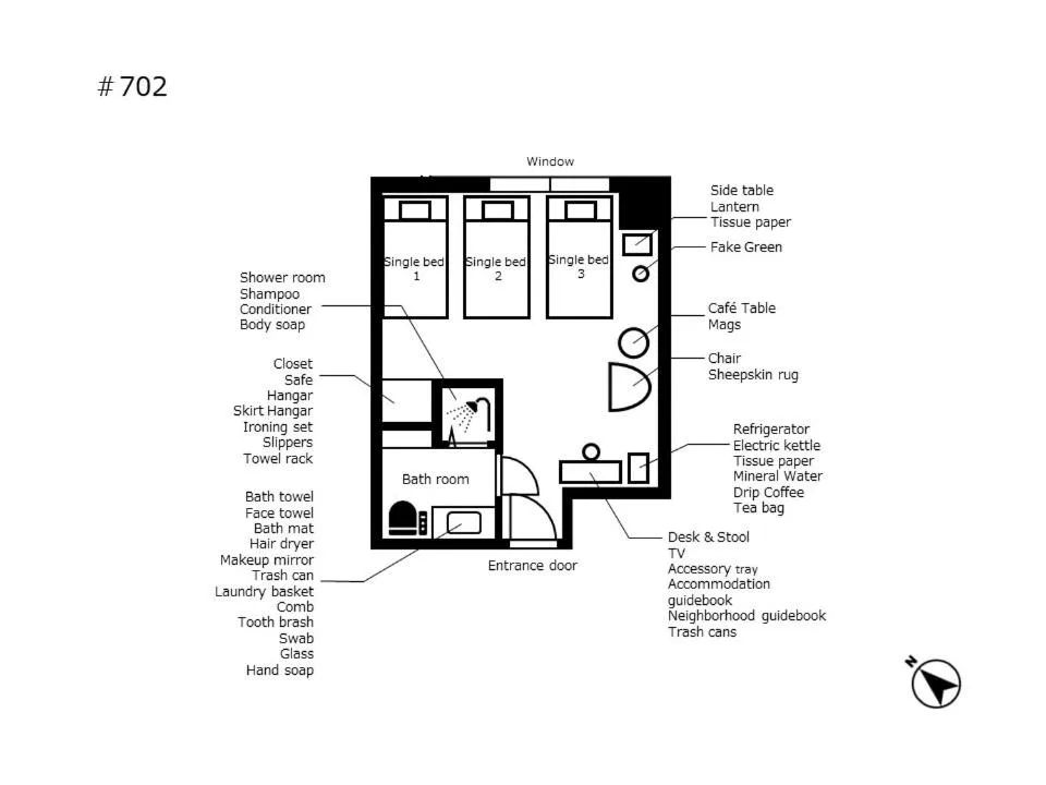 Floor plan in Inn The Omotesando