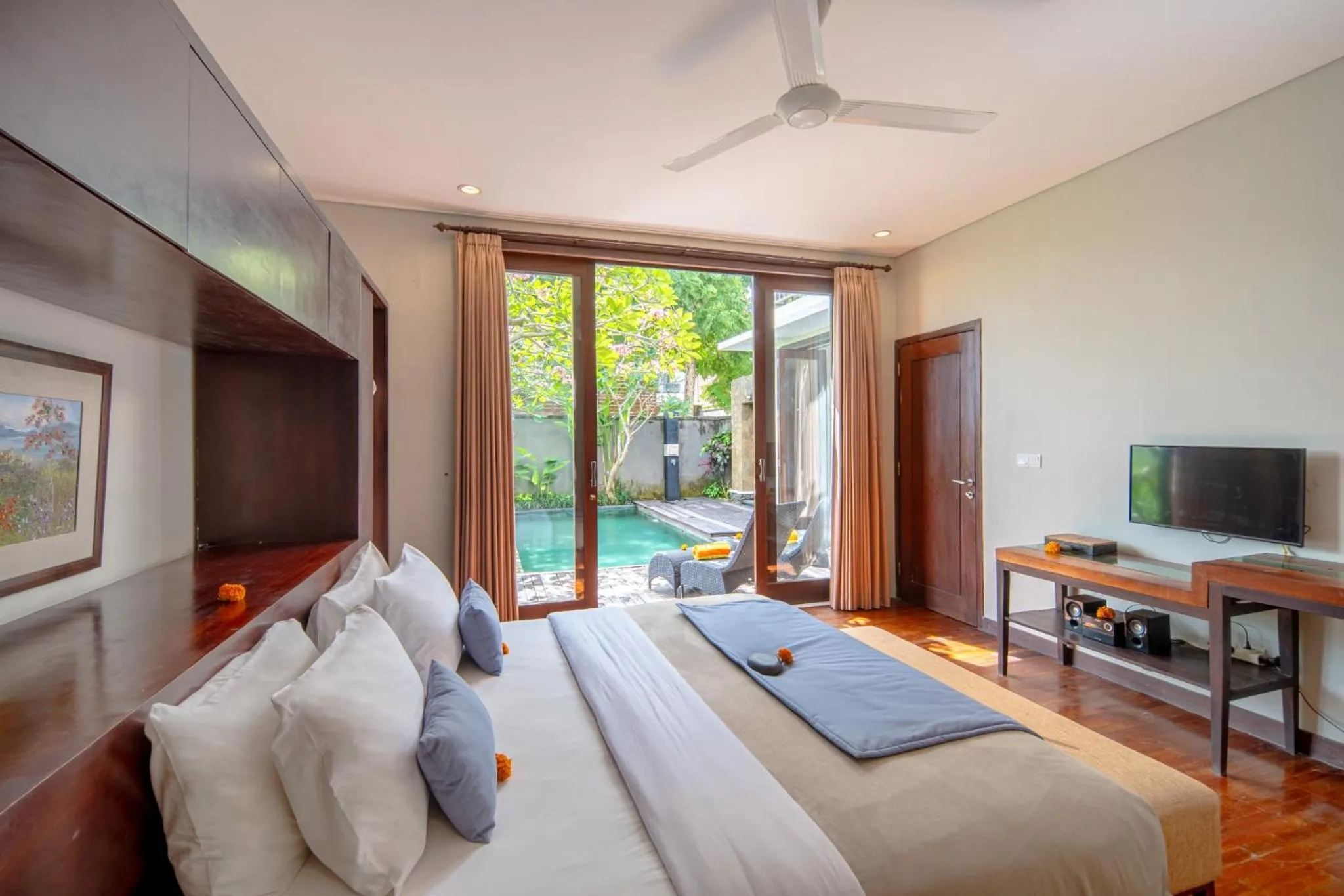 Bedroom, Bed in Canggu Circle Villa by Ini Vie Hospitality