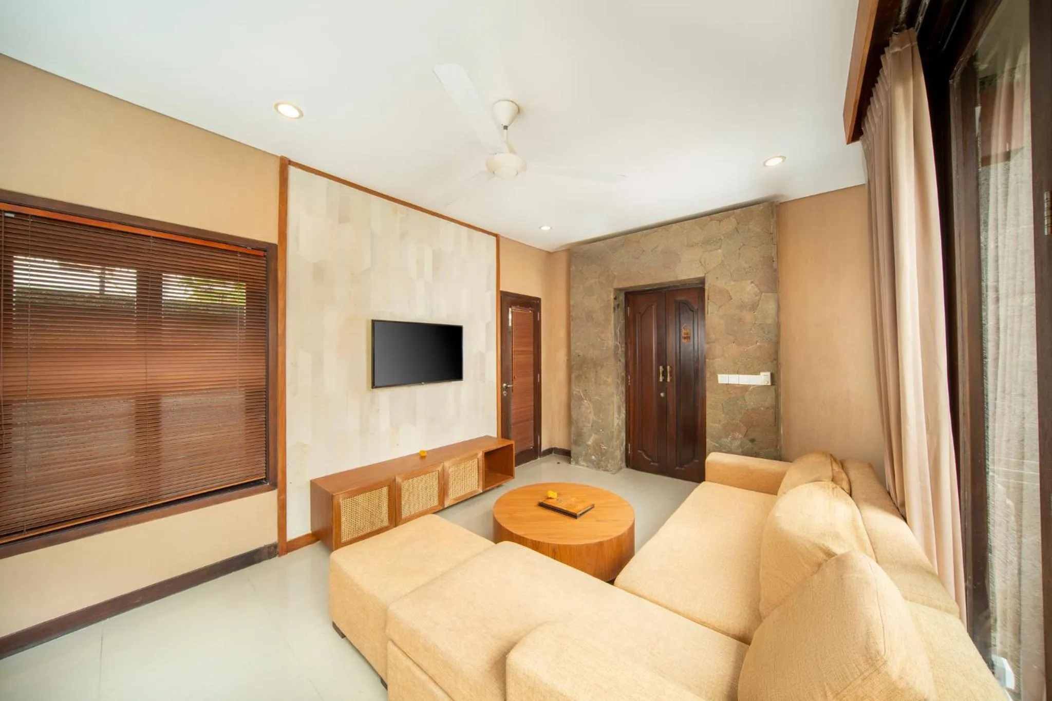 Living room in Canggu Circle Villa by Ini Vie Hospitality