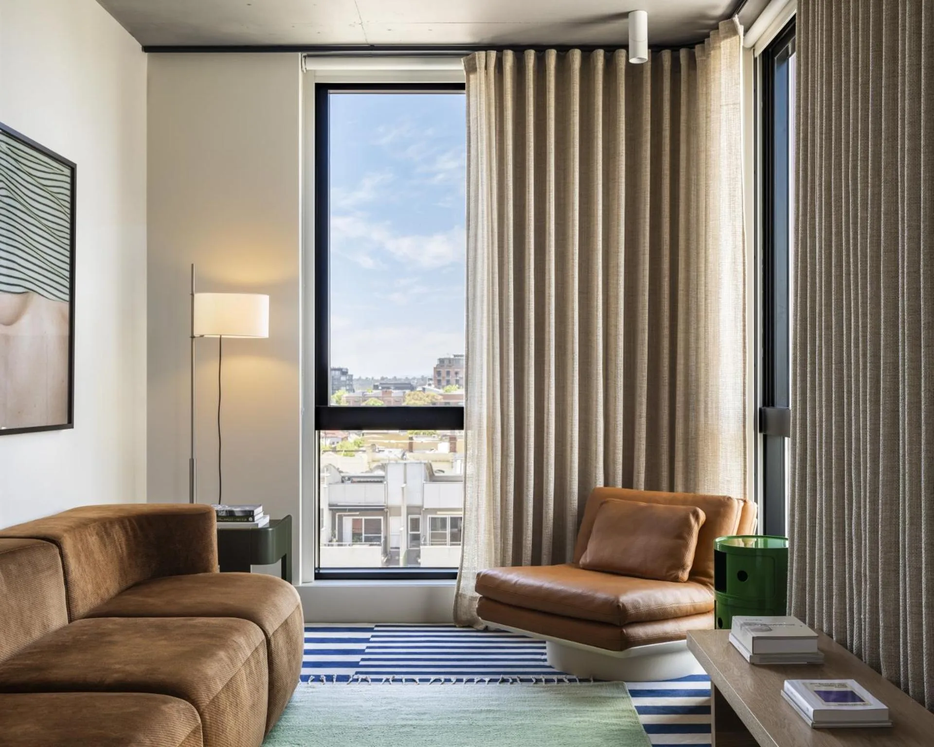 Living room in The StandardX, Melbourne