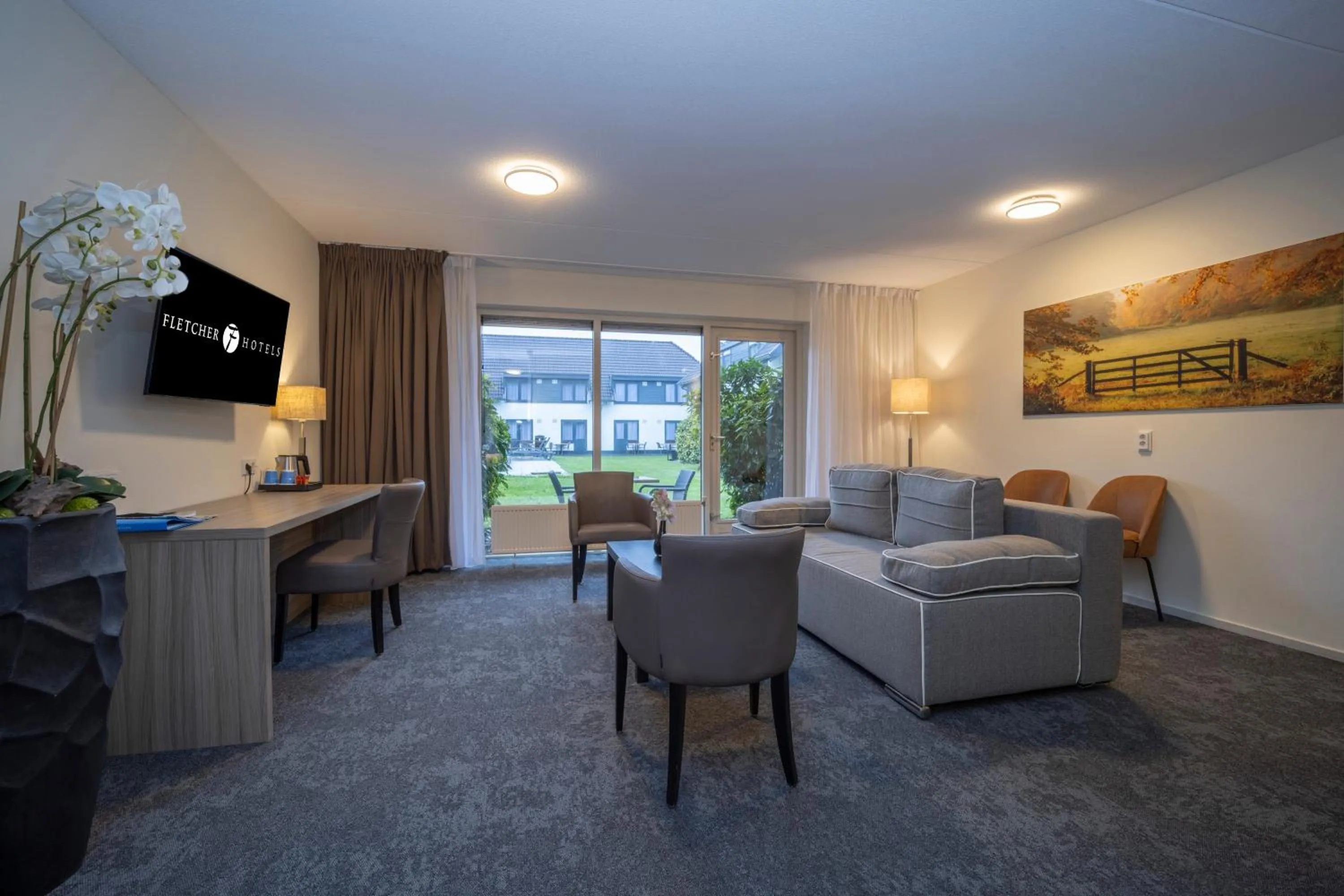 Seating area in Fletcher Hotel-Restaurant de Witte Brug