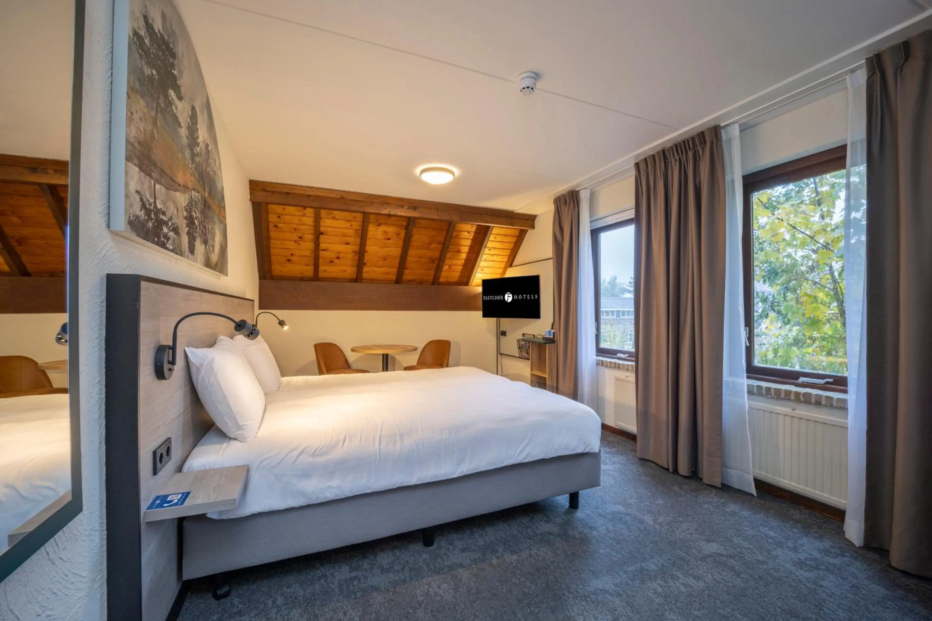 Bedroom, Bed in Fletcher Hotel-Restaurant de Witte Brug
