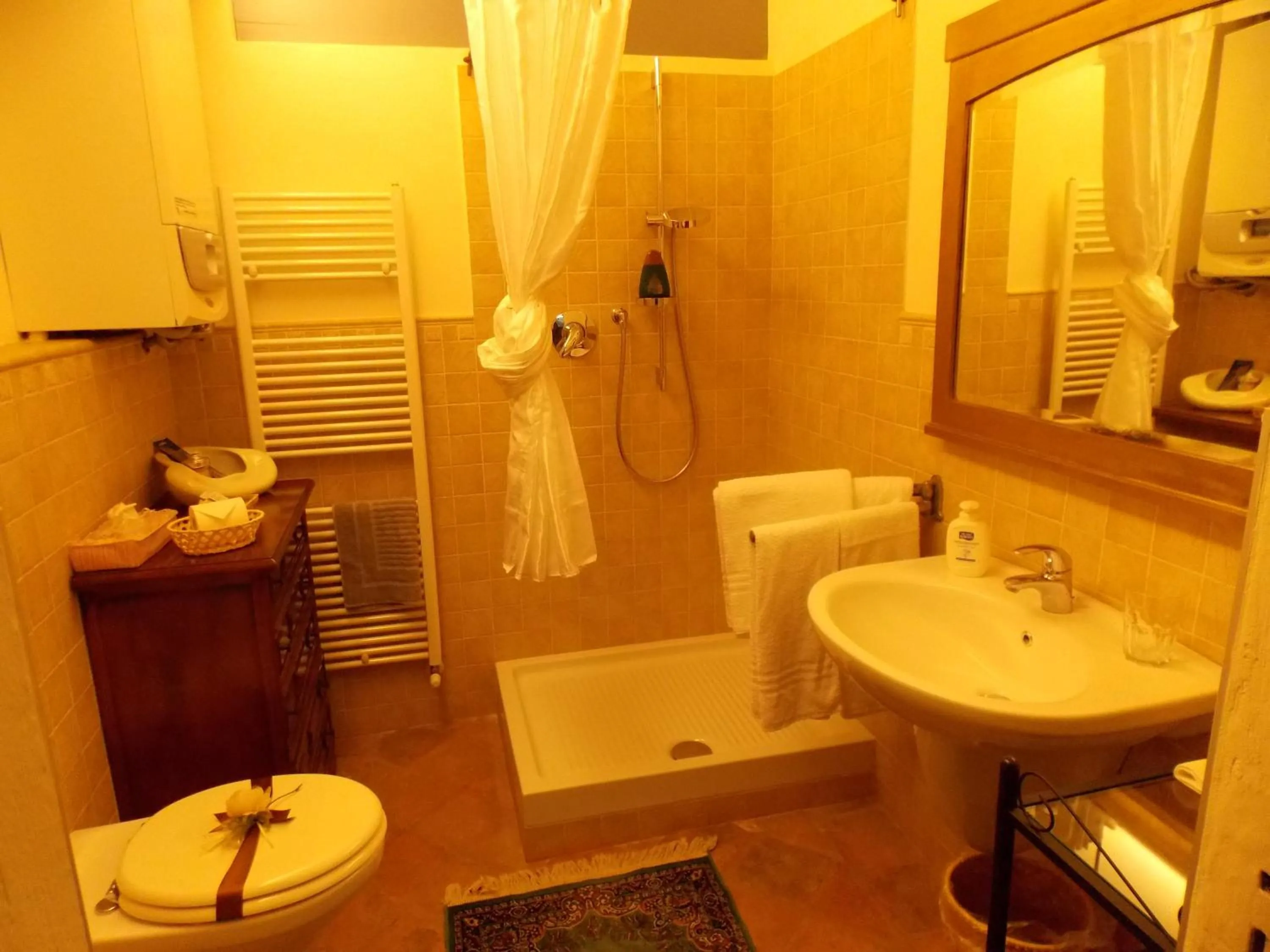 Shower in Bed and Breakfast di Charme La Bonarella