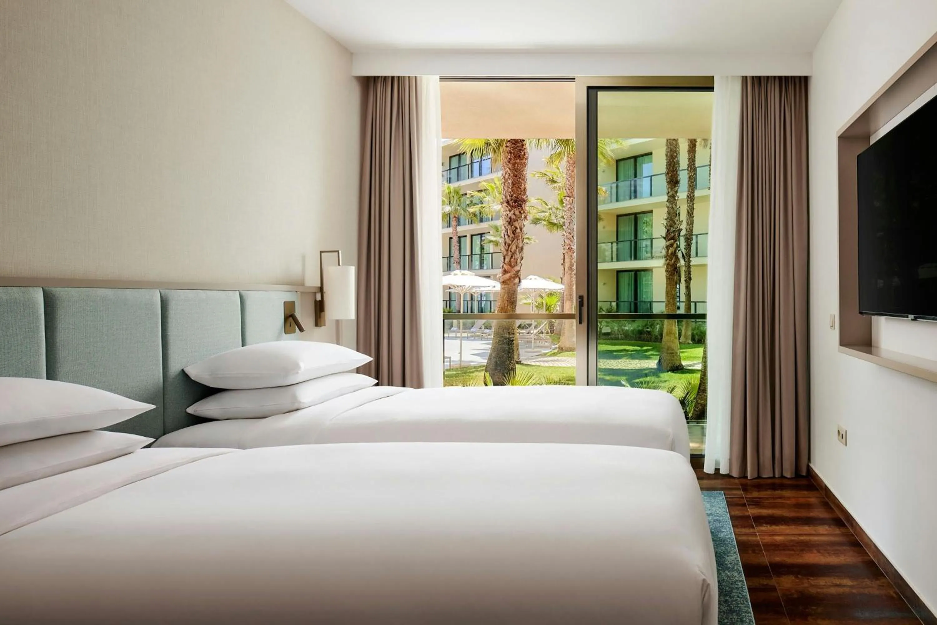 Swimming pool, Bed in Marriott Residences Salgados Resort, Algarve