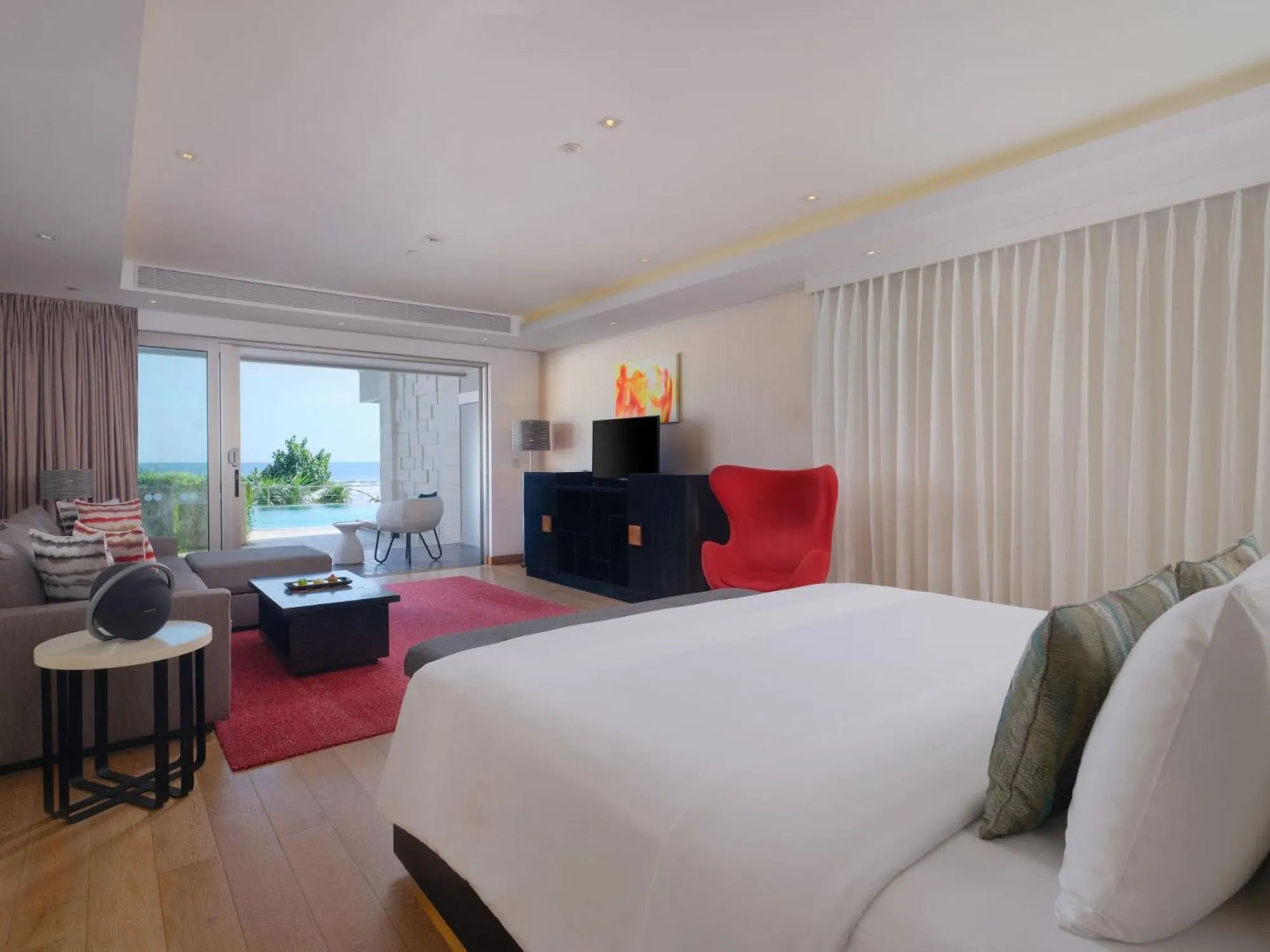 Bedroom, Bed in Double - Six, Luxury Hotel - Seminyak