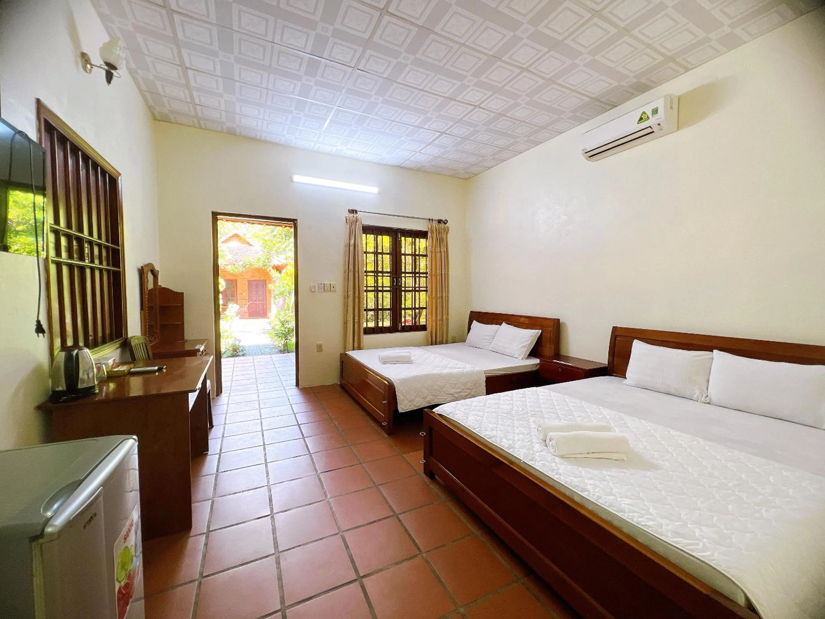 Bed in Huong Giang Bungalow