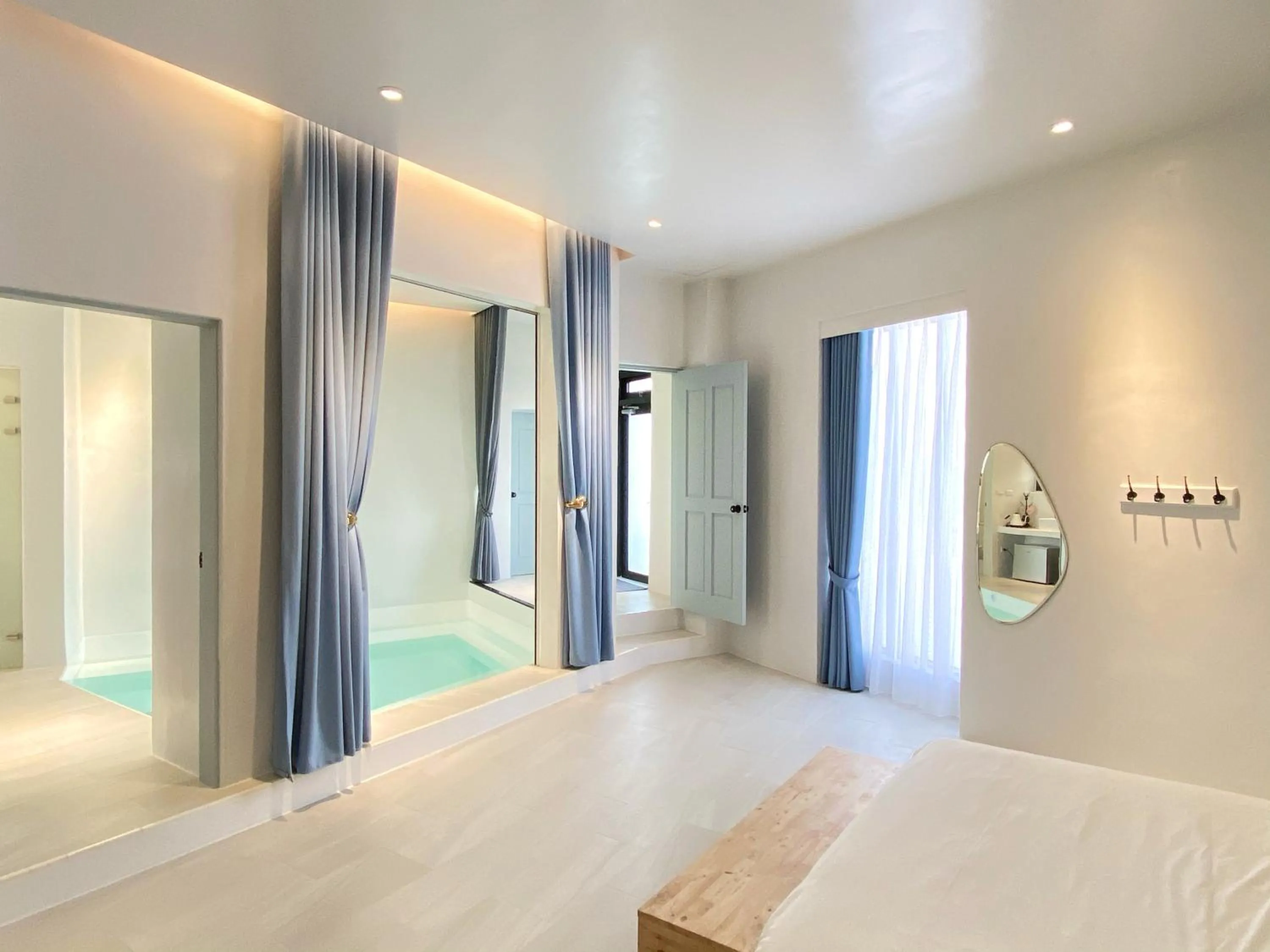 Bed in Sea Shore Hotel