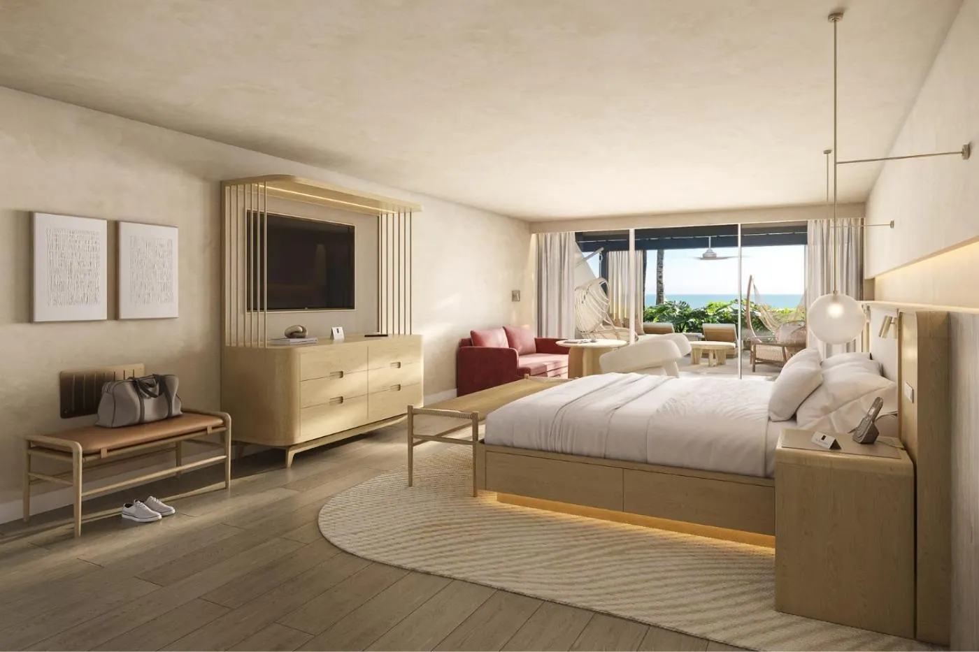 Bed in Beach Club at The Boca Raton