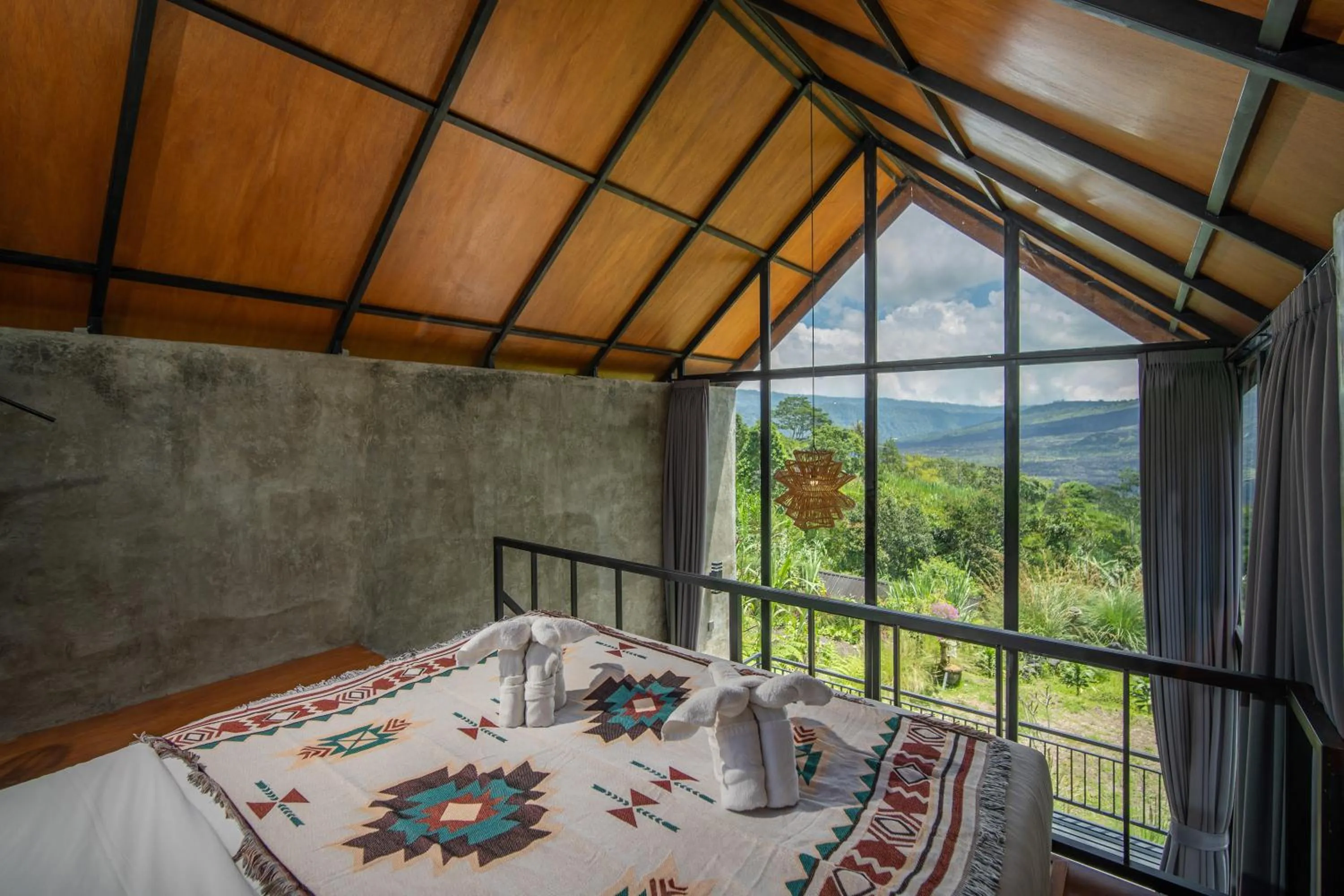 View (from property/room), Bed in Mountain Peak Kintamani