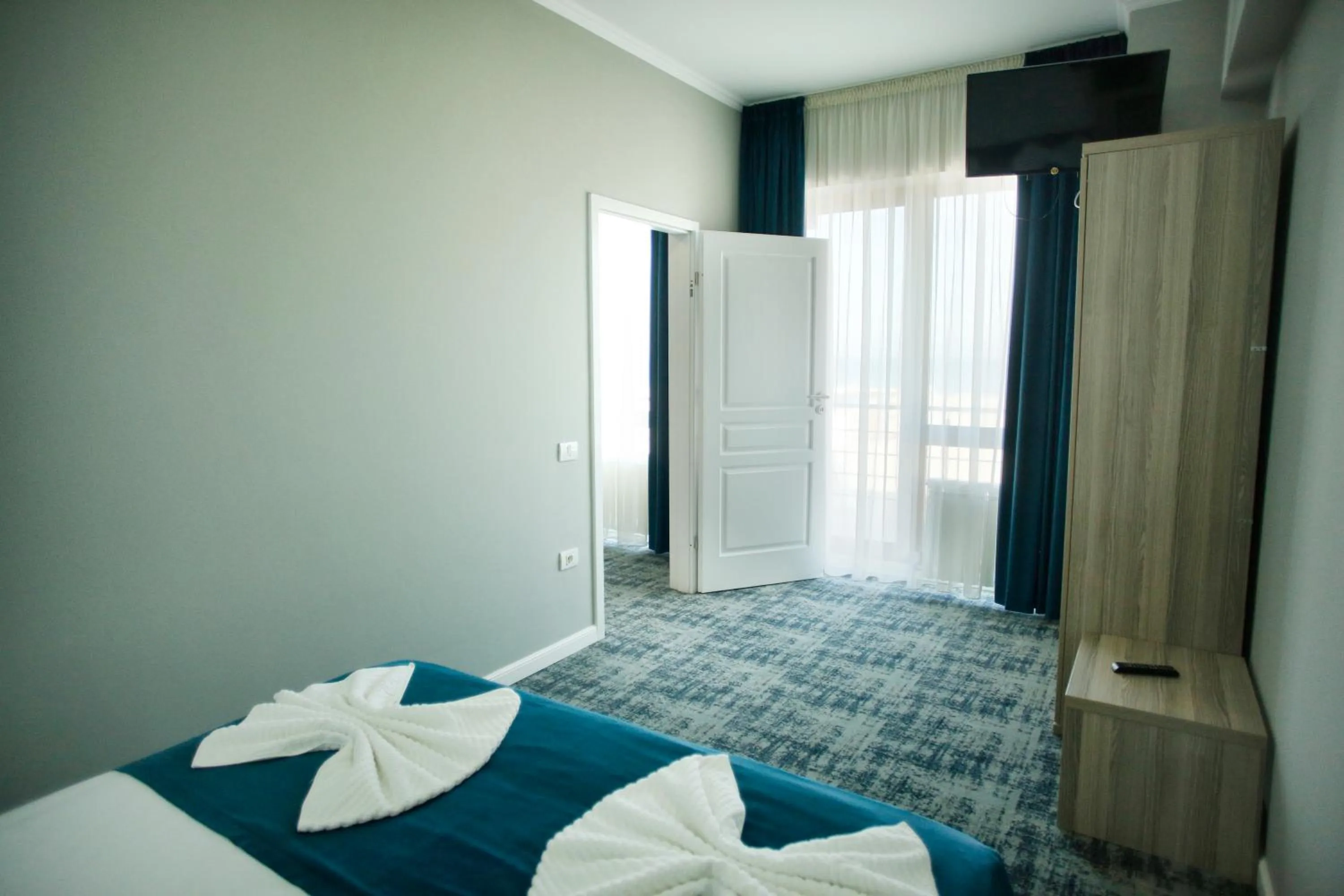 Bedroom, Bed in Hotel Agapi Mamaia
