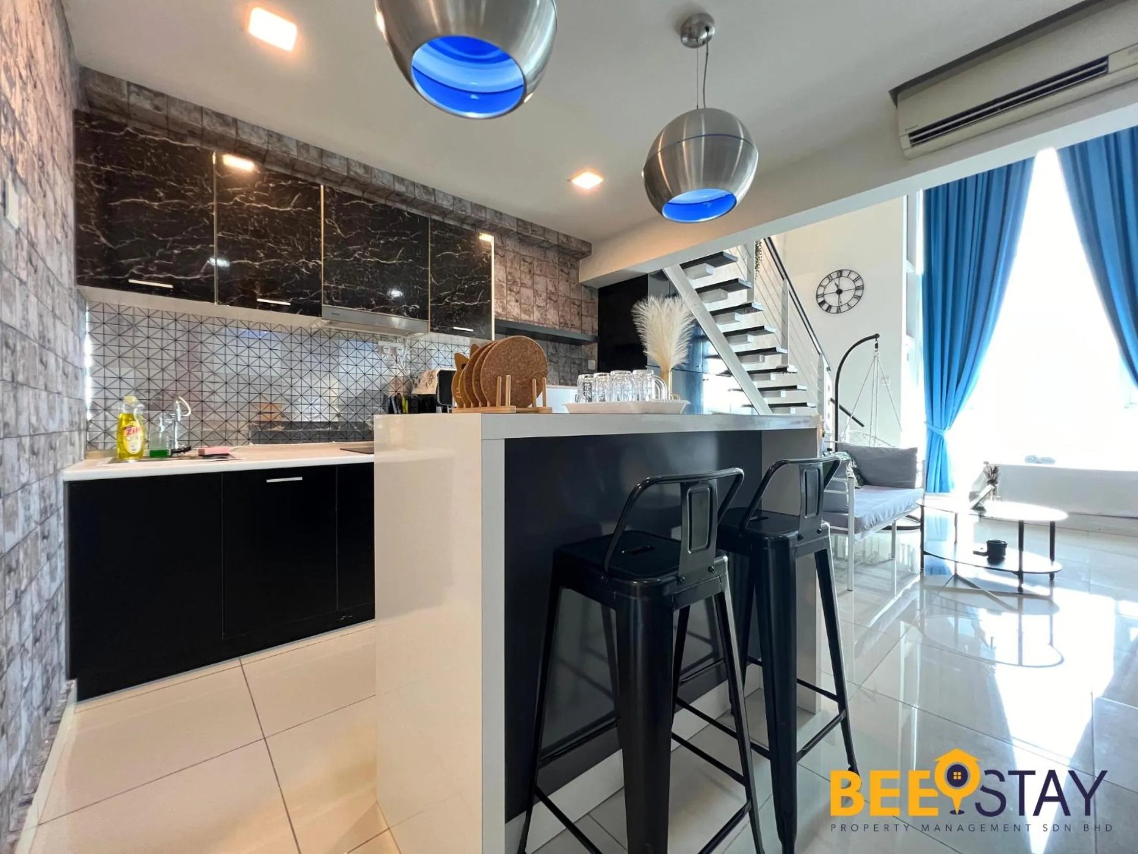 Dining area in The Scott Garden Kuala Lumpur by BeeStay Management