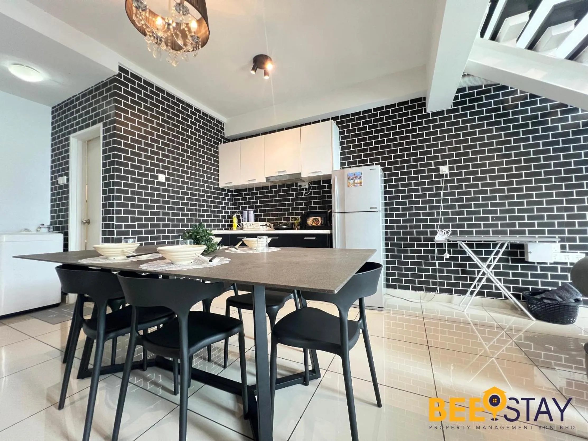 Kitchen or kitchenette in The Scott Garden Kuala Lumpur by BeeStay Management