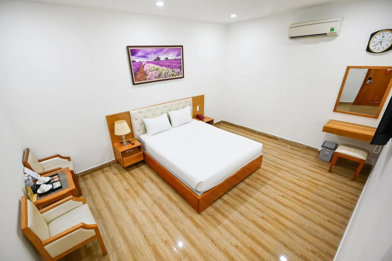 air conditioner, Bed in Vivian Airport Hotel Saigon