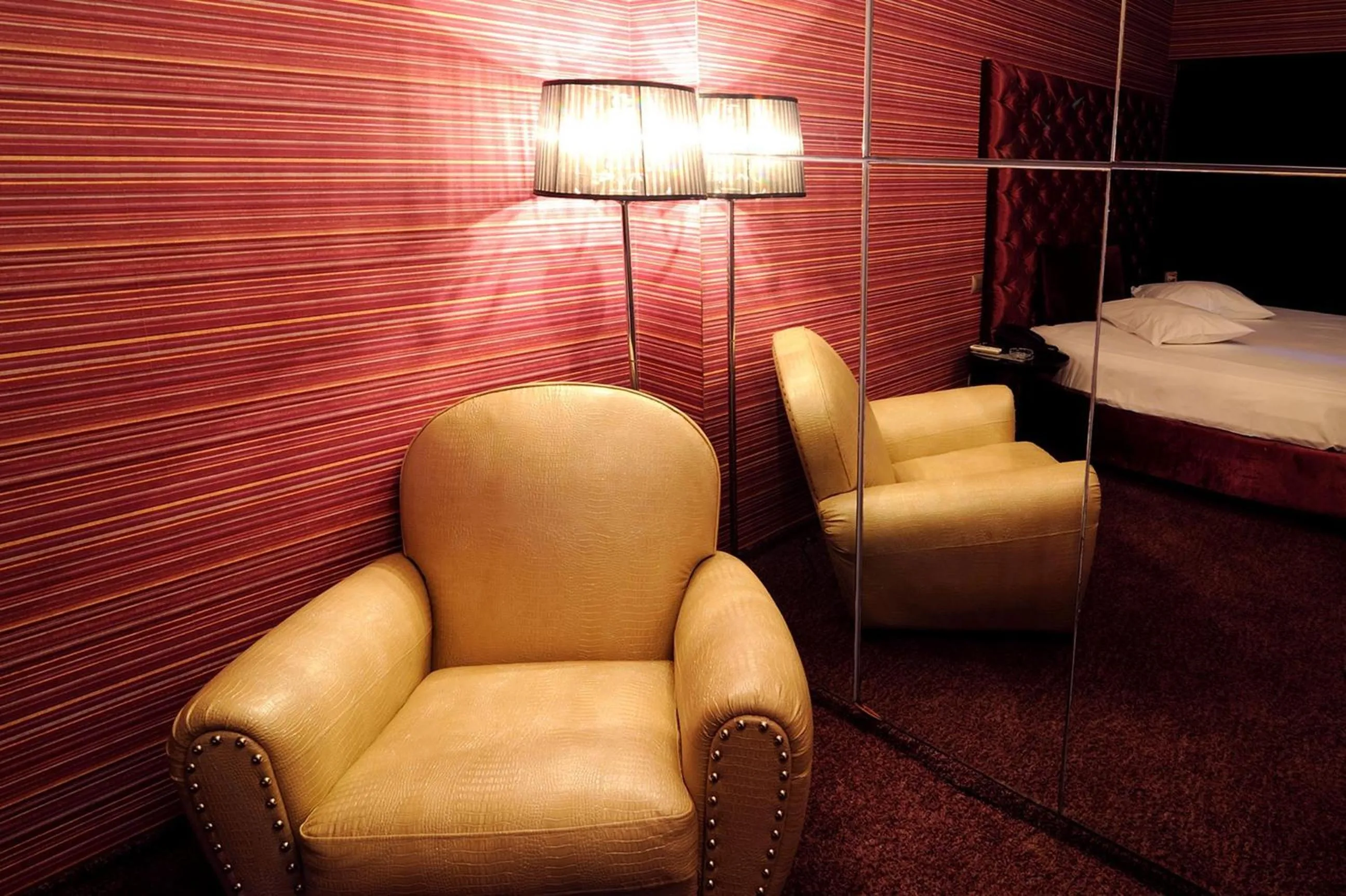 Decorative detail, Bed in The Crystal Blue Hotel