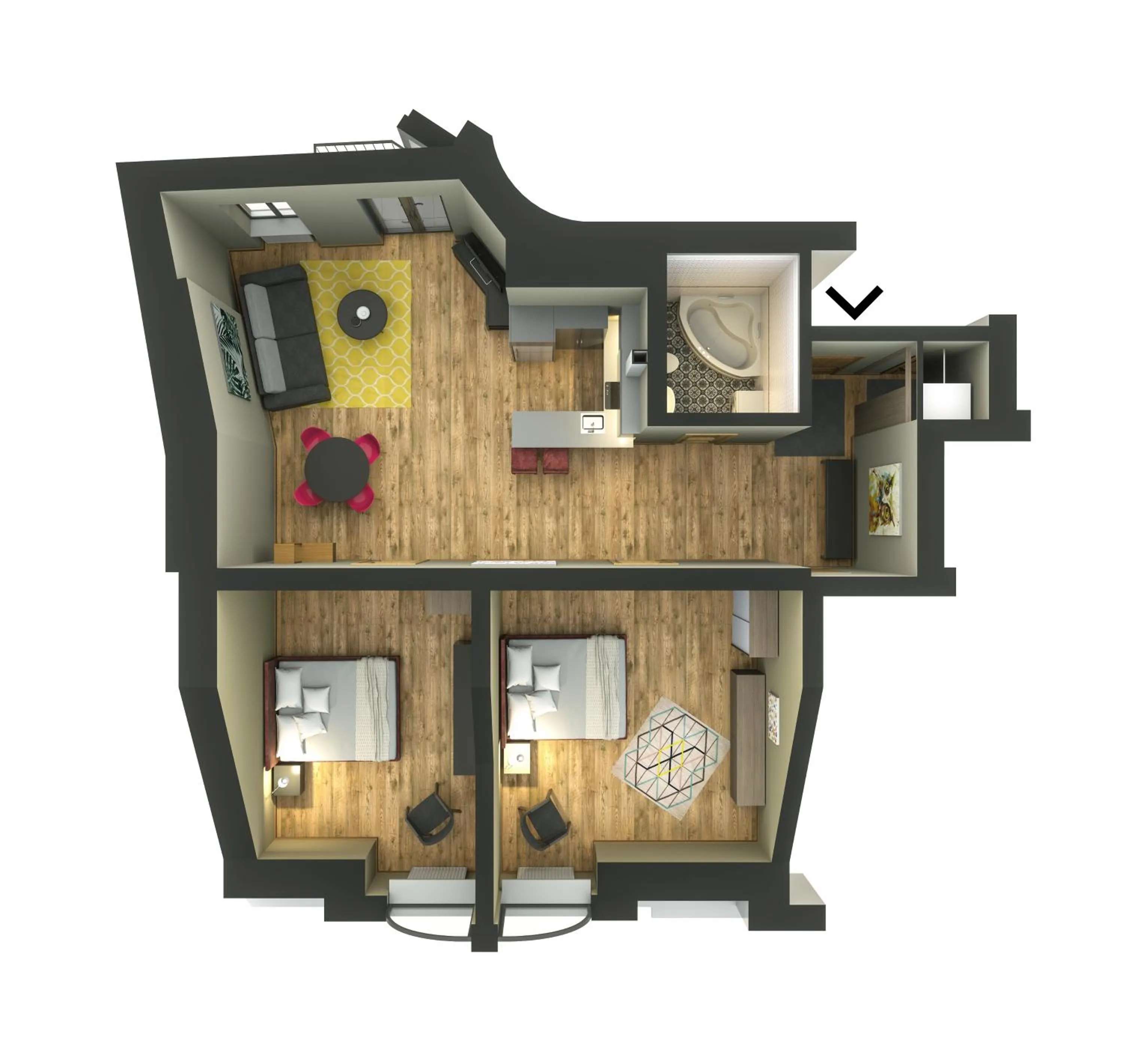 Photo of the whole room in Riga Lux Apartments - Ernesta, Free parking