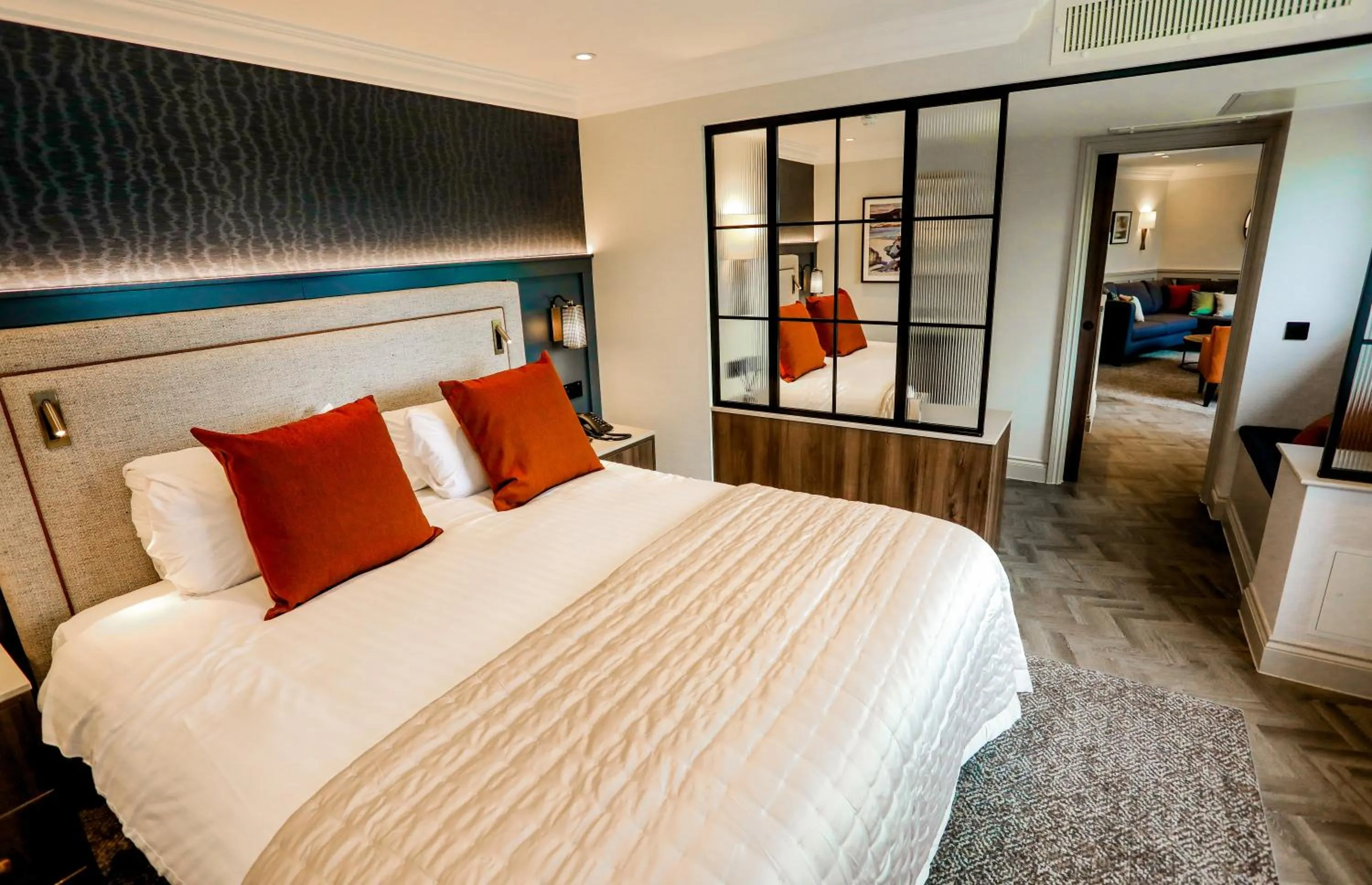 Bed in Gretna Hall Hotel