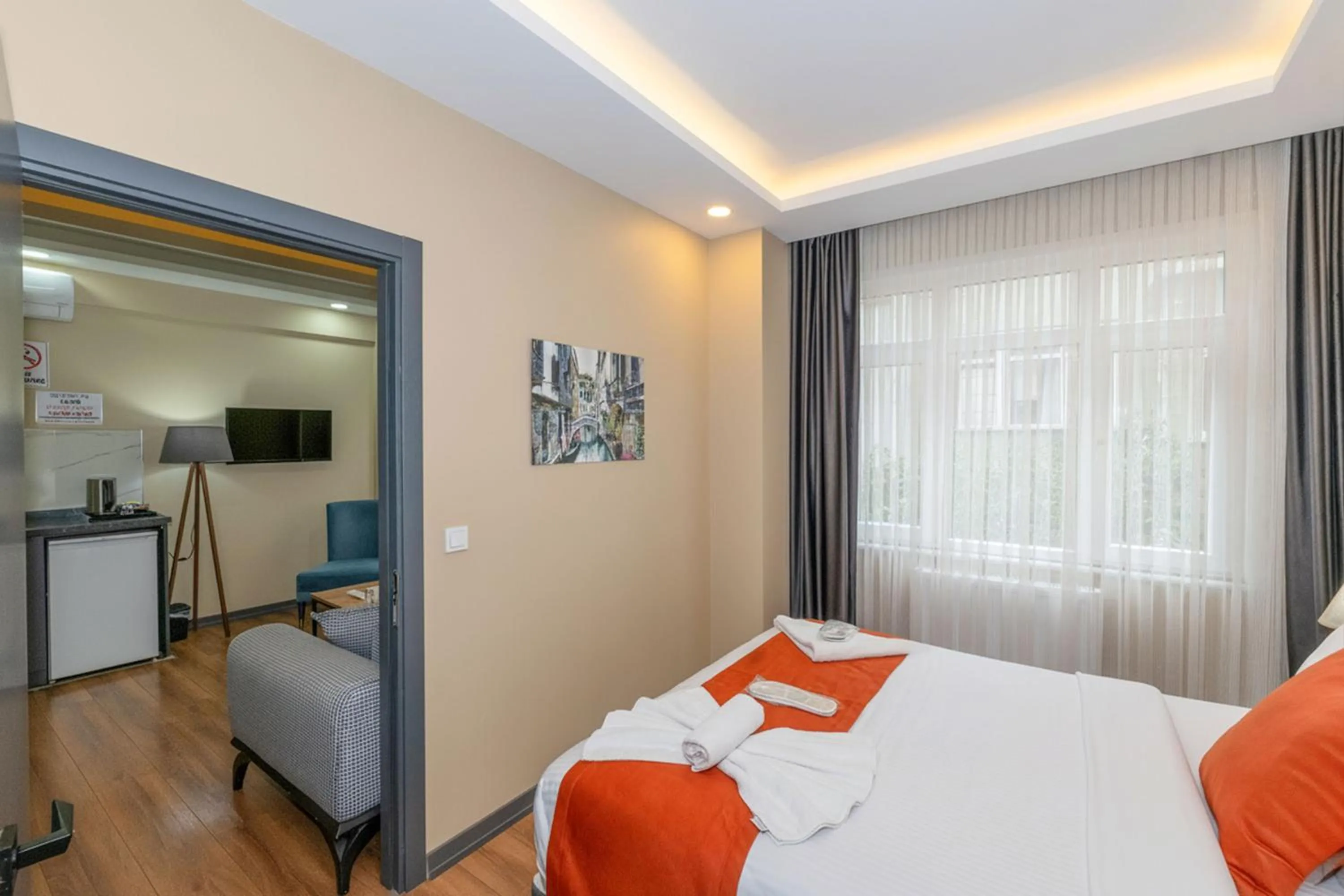 Bed in hotel La Vitrine