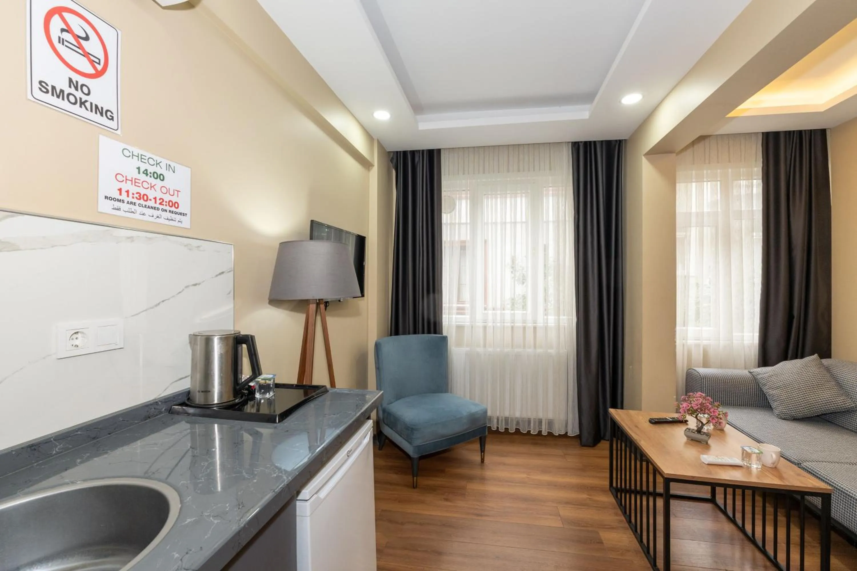 kitchen in hotel La Vitrine