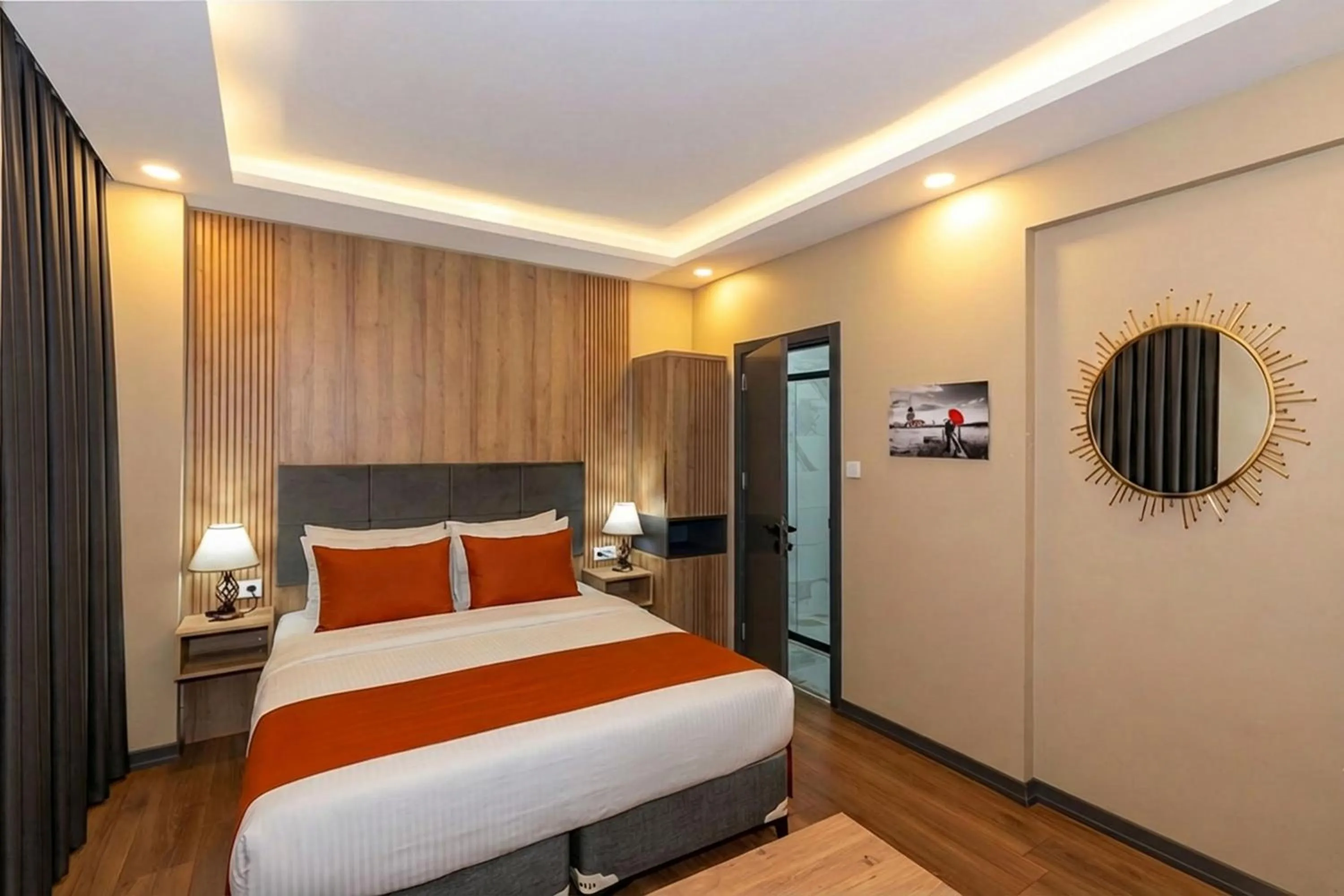 Bed in hotel La Vitrine