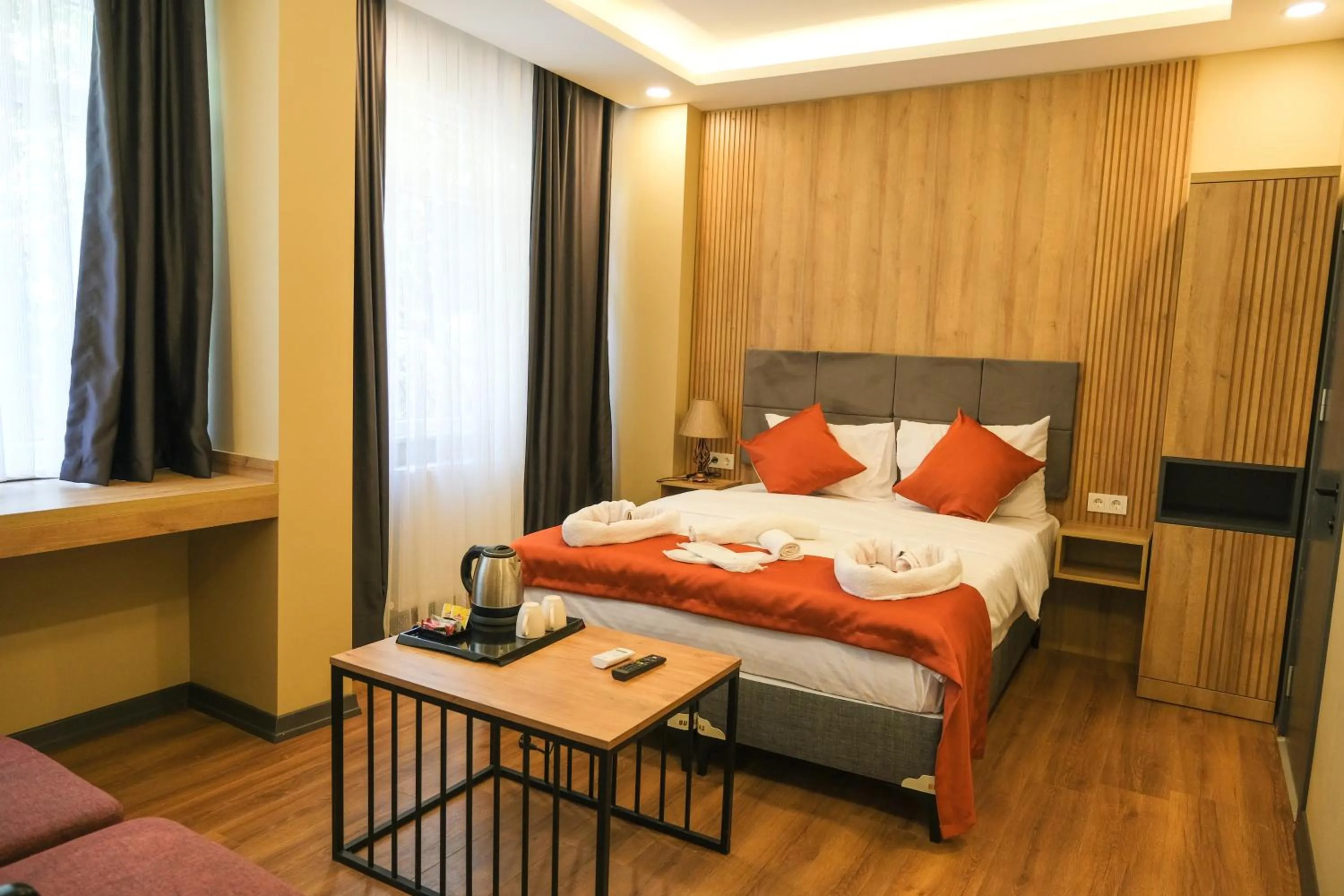 Bed in hotel La Vitrine