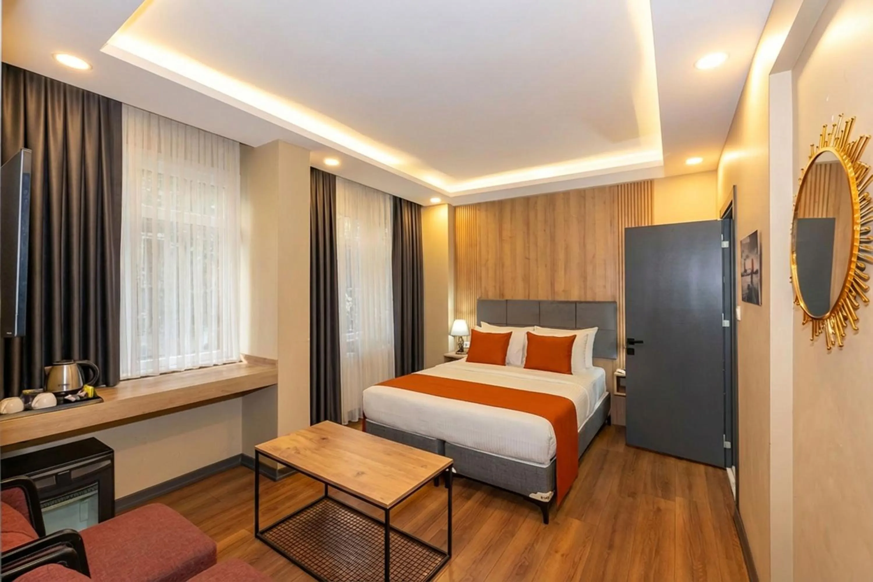 Bed in hotel La Vitrine