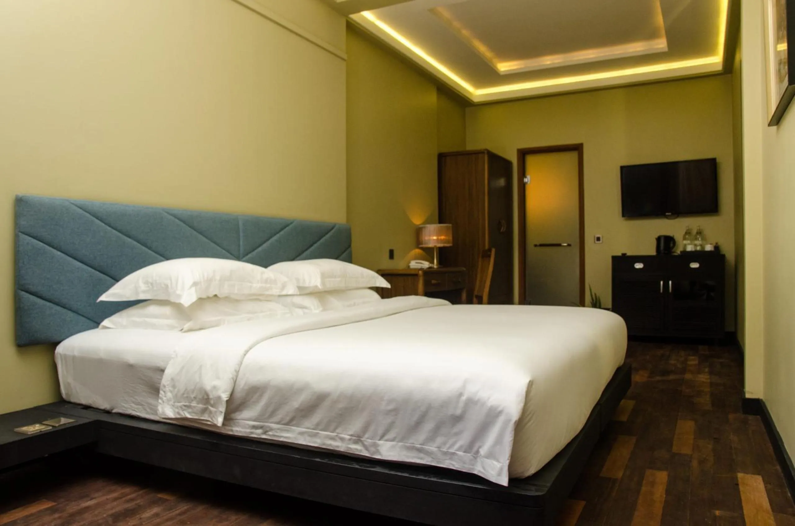 Bed in Fuvahmulah Central Hotel