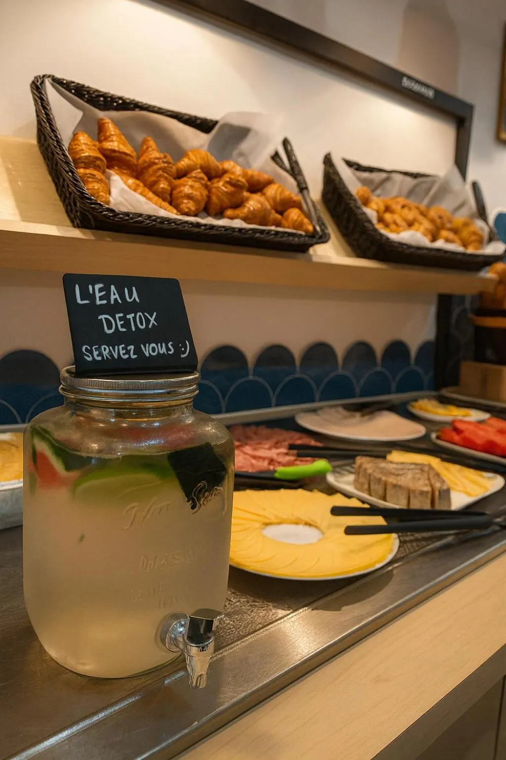 Buffet breakfast in Kyriad Clermont-Ferrand-Sud - La Pardieu