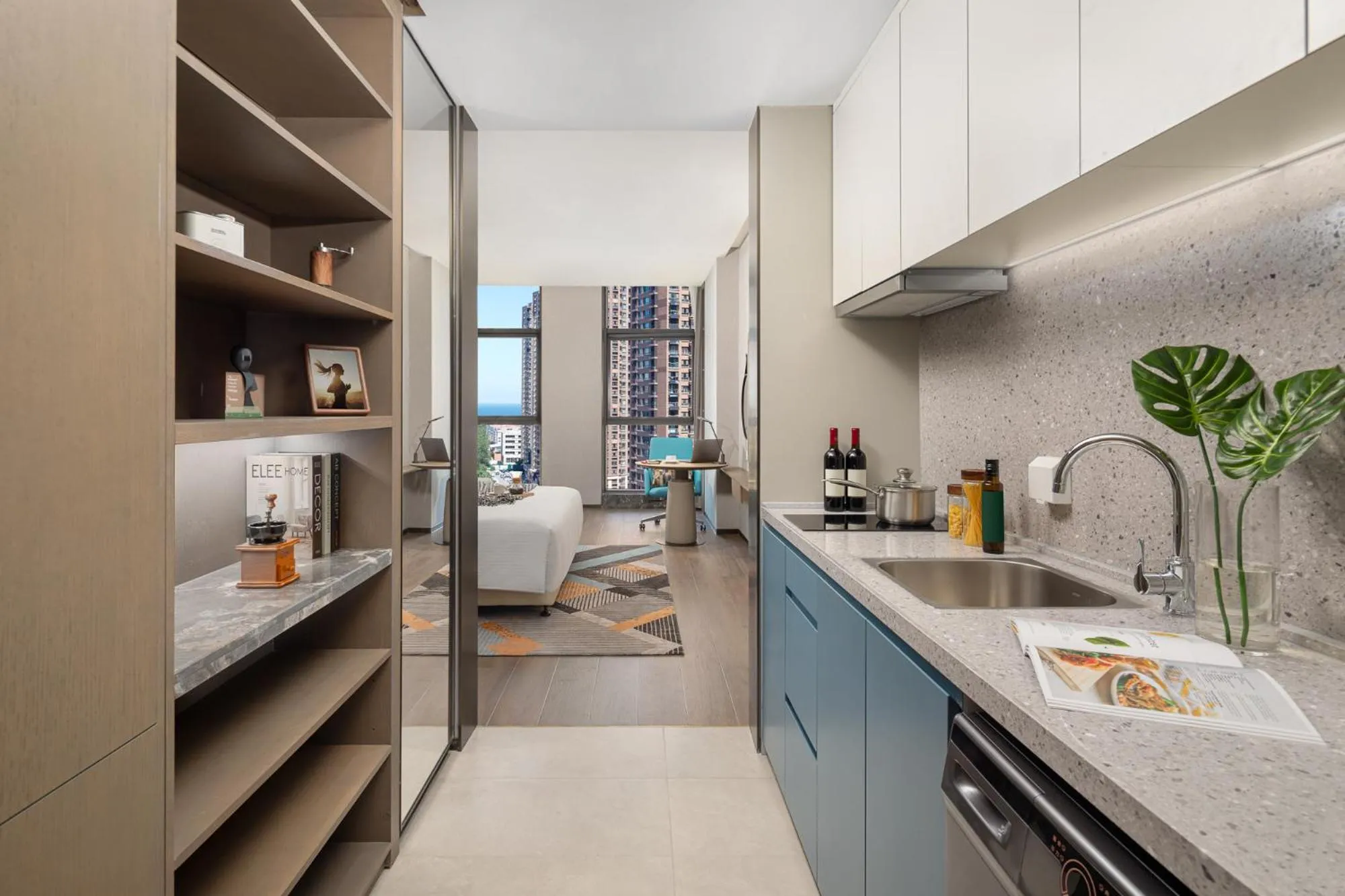 Kitchen or kitchenette in Citadines Jinqiao Building Yantai