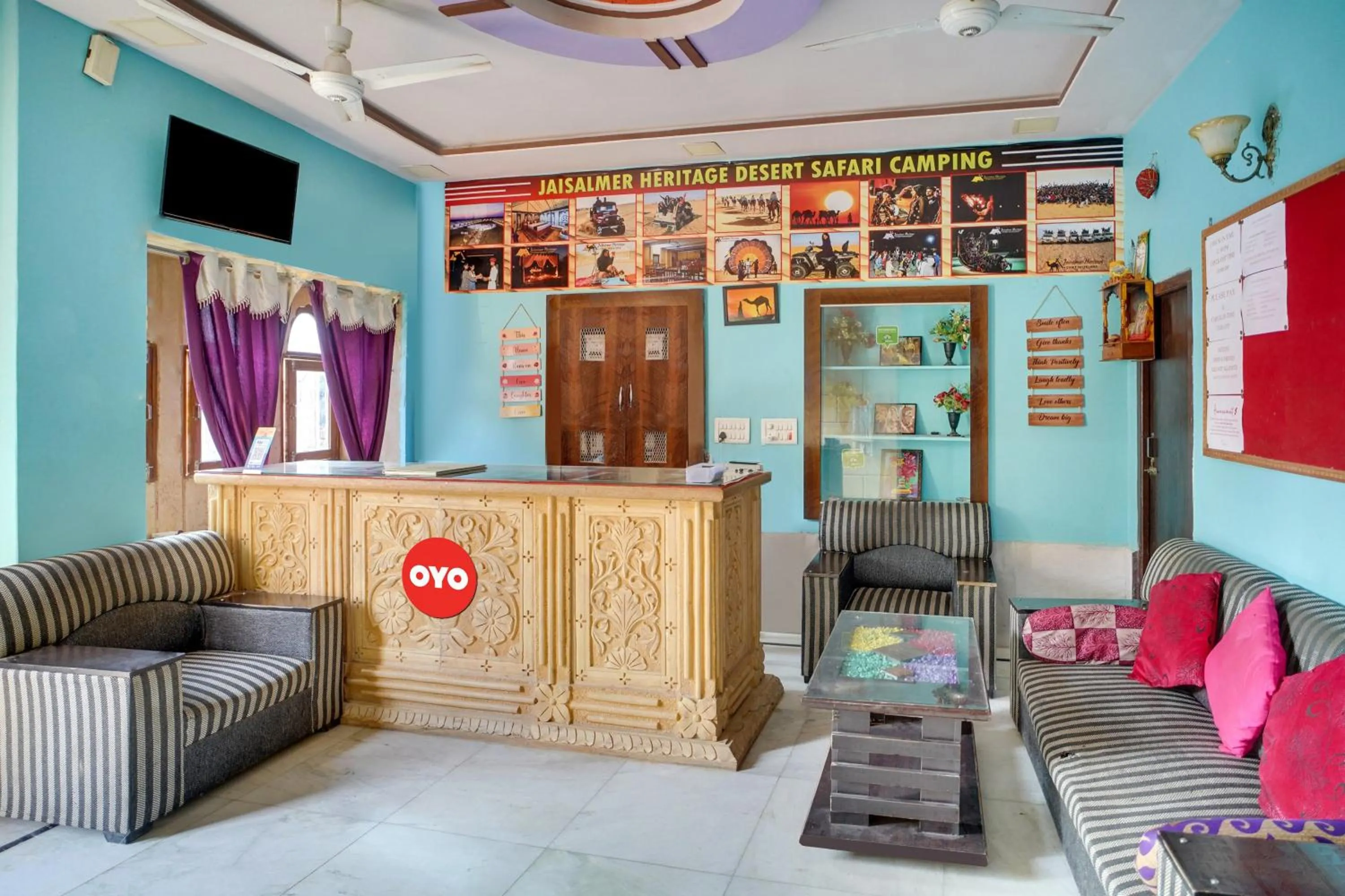 Lobby or reception in Hotel O Jaisalmer Heritage Haveli