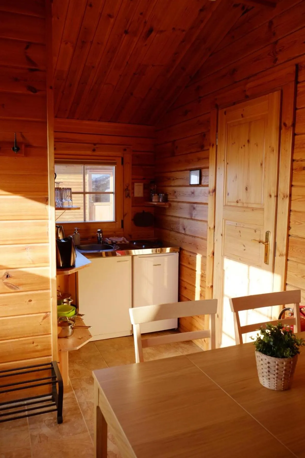 Kitchen or kitchenette in Dimmuborgir Guesthouse