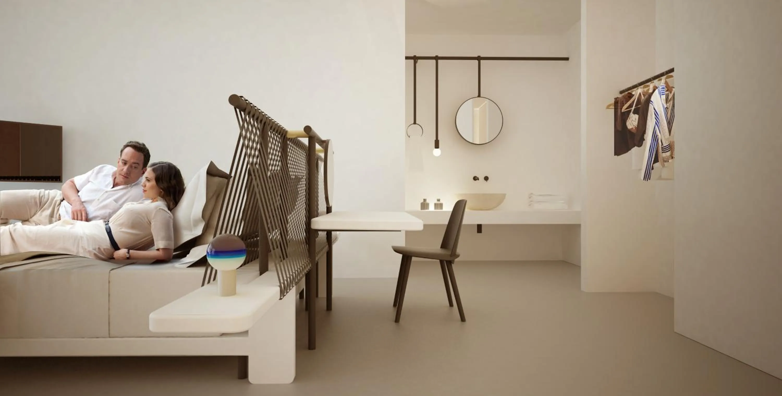 Bed in Alti Santorini Suites - Caldera View