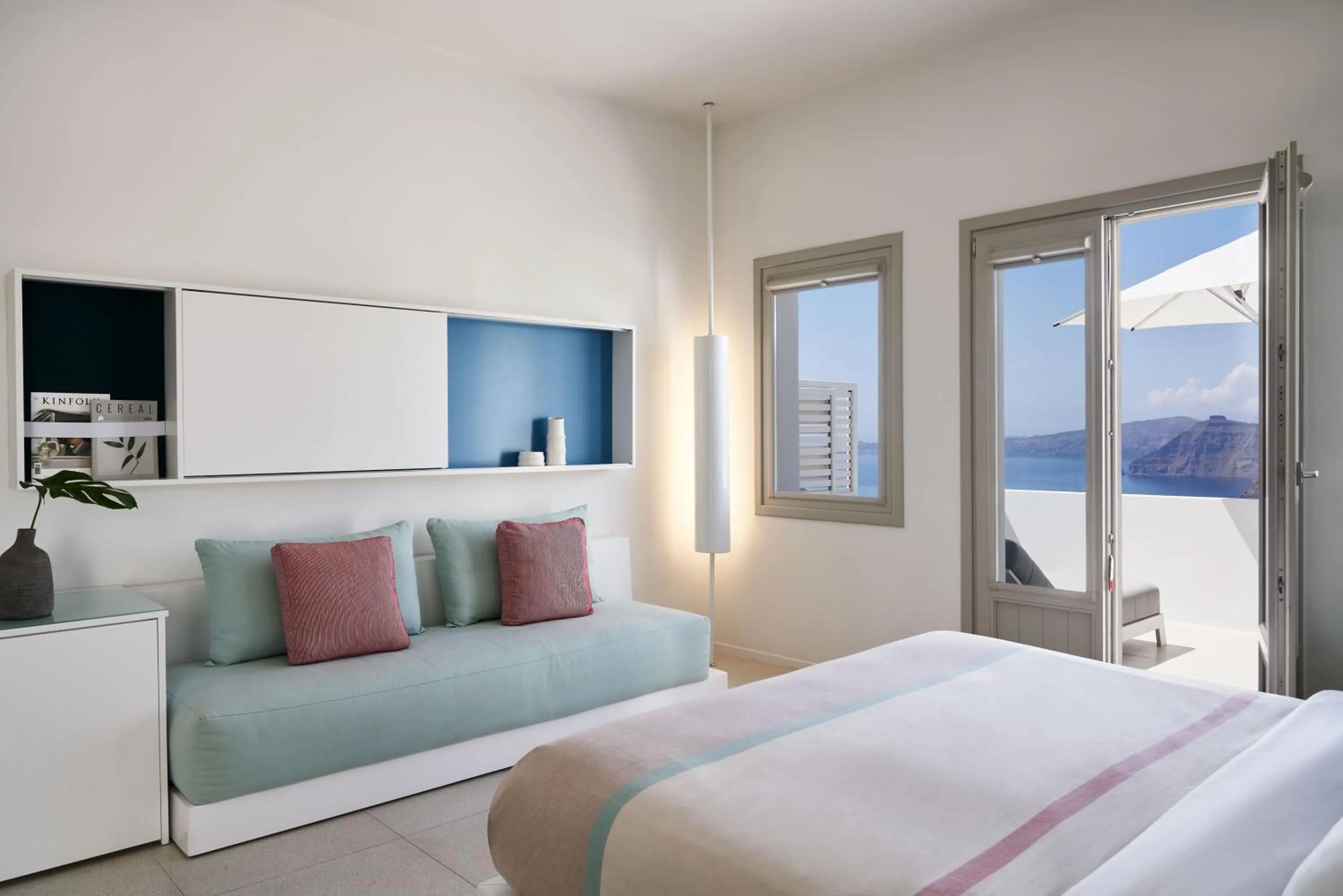 Bed in Alti Santorini Suites - Caldera View