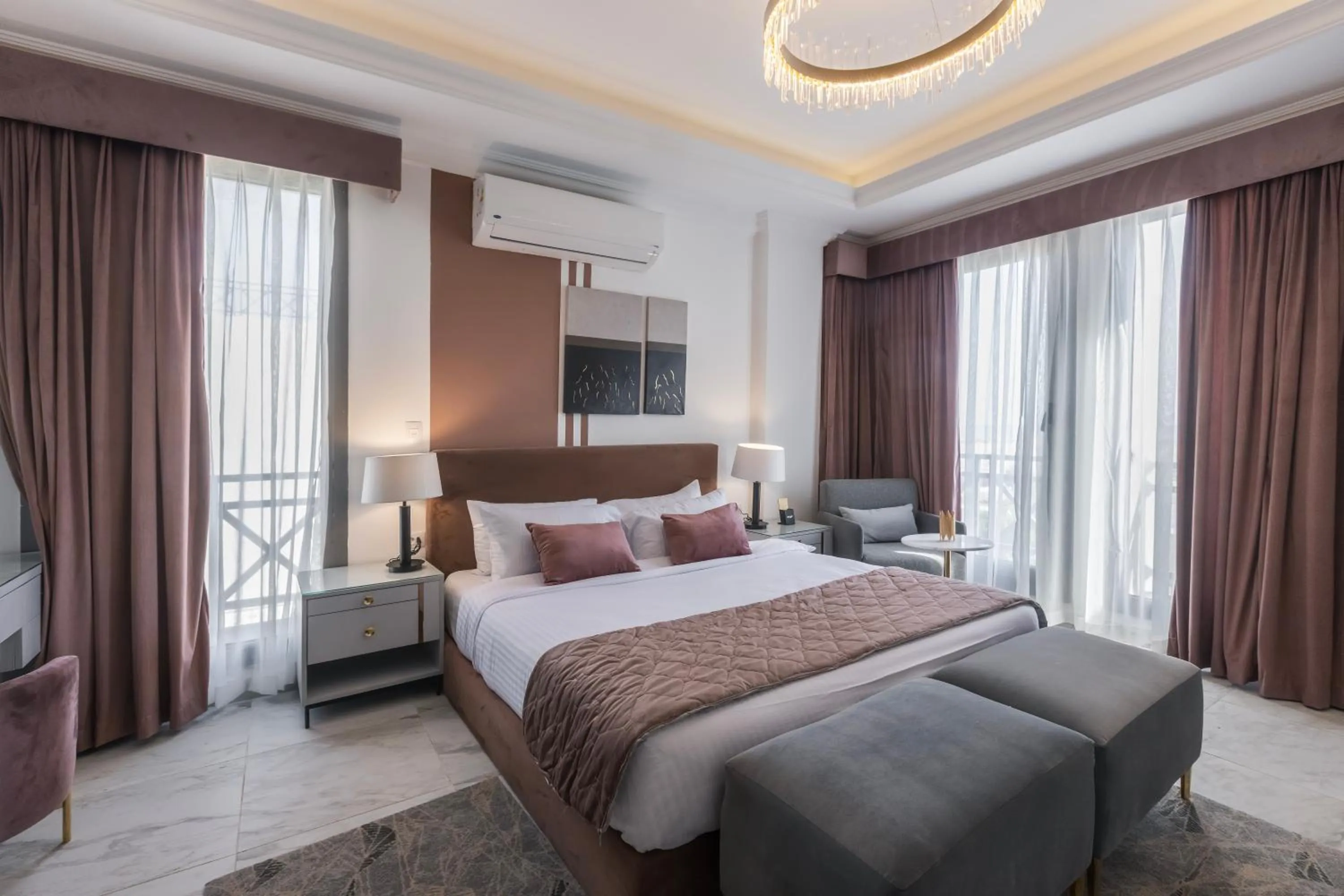 Bed in Gewan White Beach Resort-New Alamein