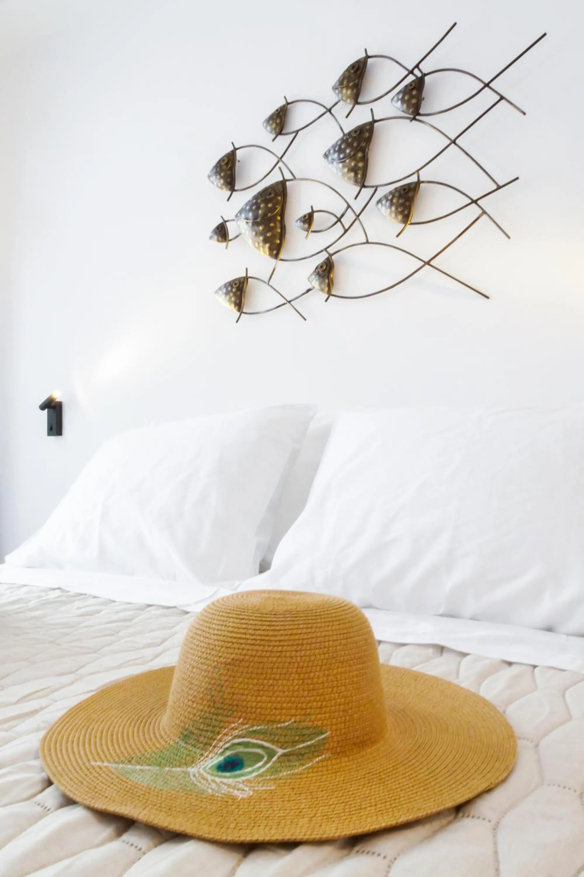 Bed in Seabed Suites Mykonos